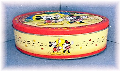 Cookie Tin Metal 1996 Mickey & Minnie Mouse