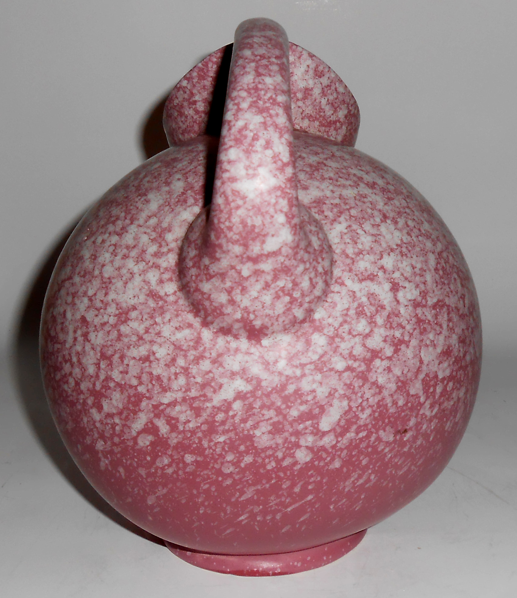 Dickota Pottery Peacock Pink Ice Lip Ball Jug Pitcher