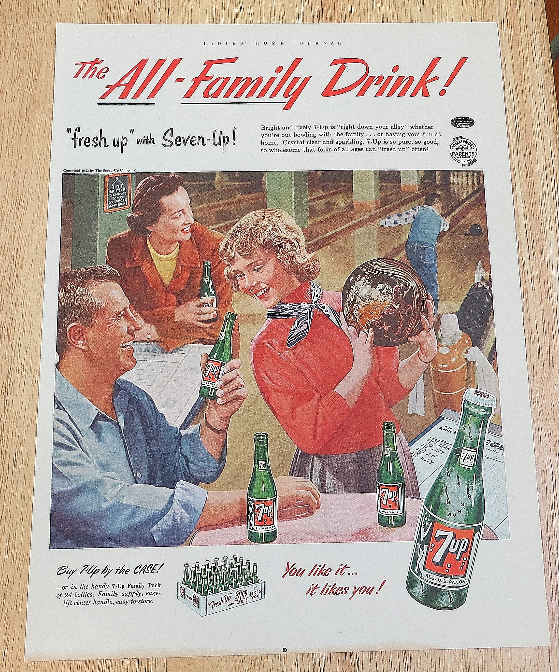 1953 7Up With Family Bowling
