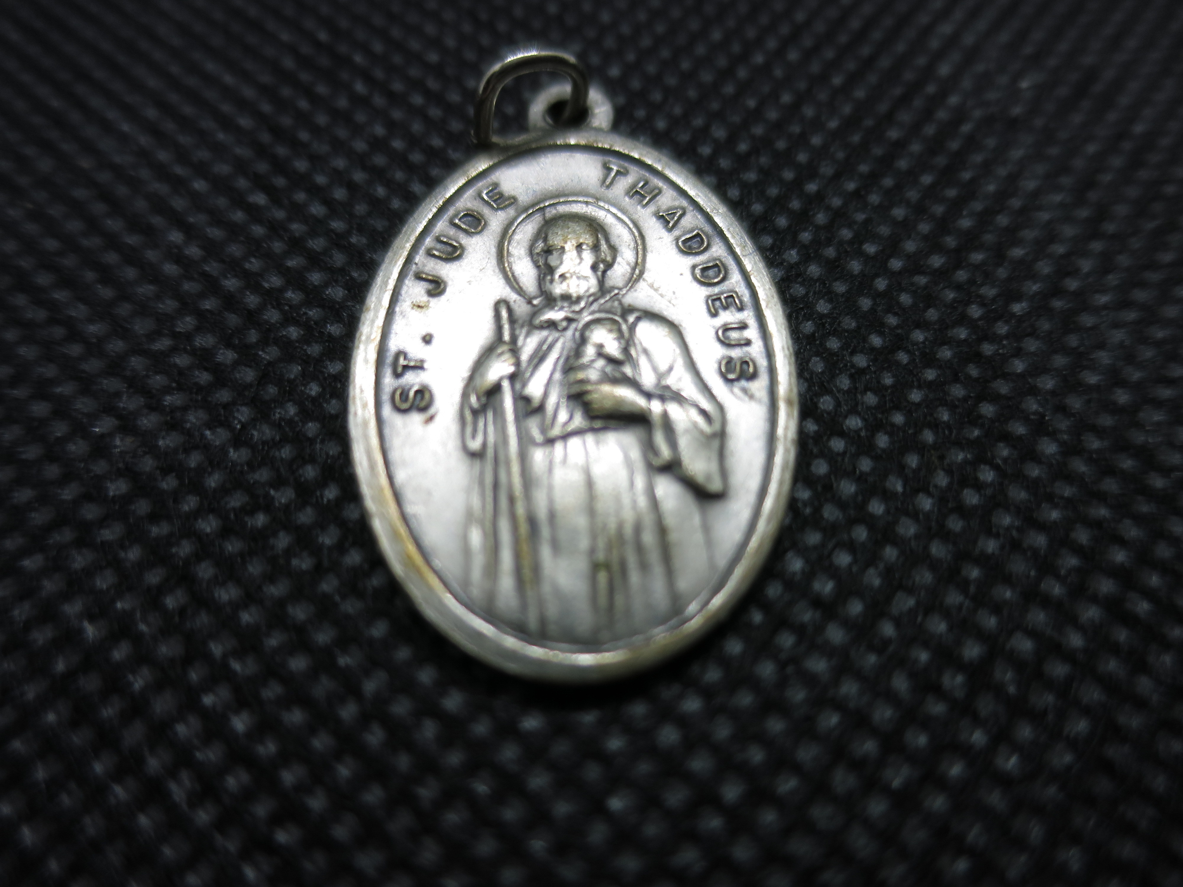 Vintage St. Jude Thaddeus Pray for Us Italy Metal