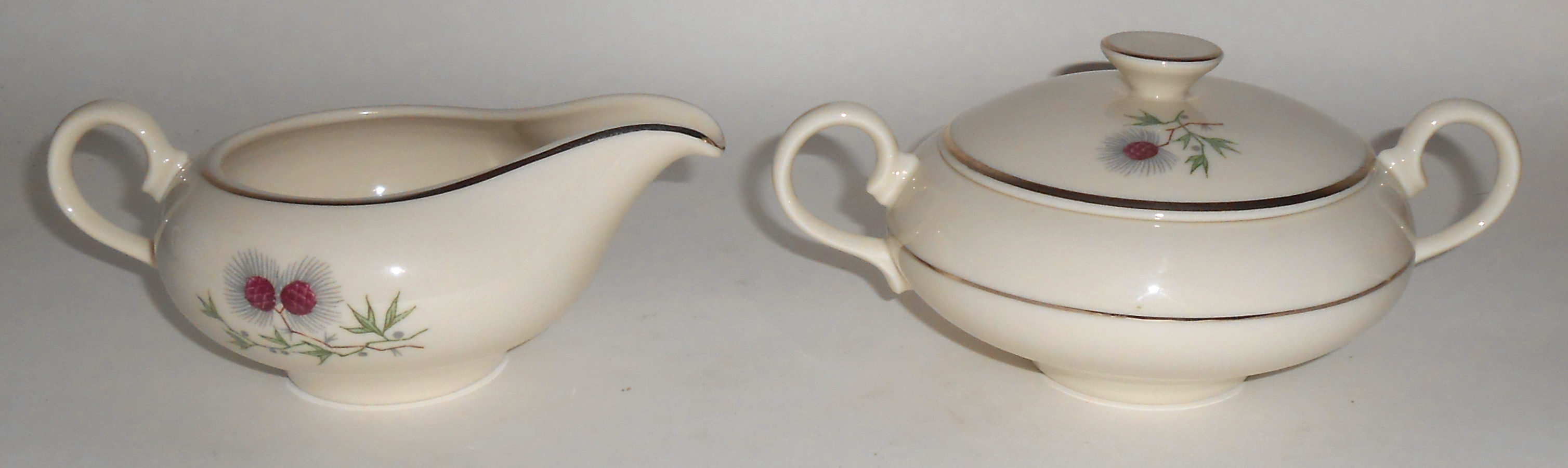 Society Fine Arts China Larchwood Creamer/Sugar Bowl!