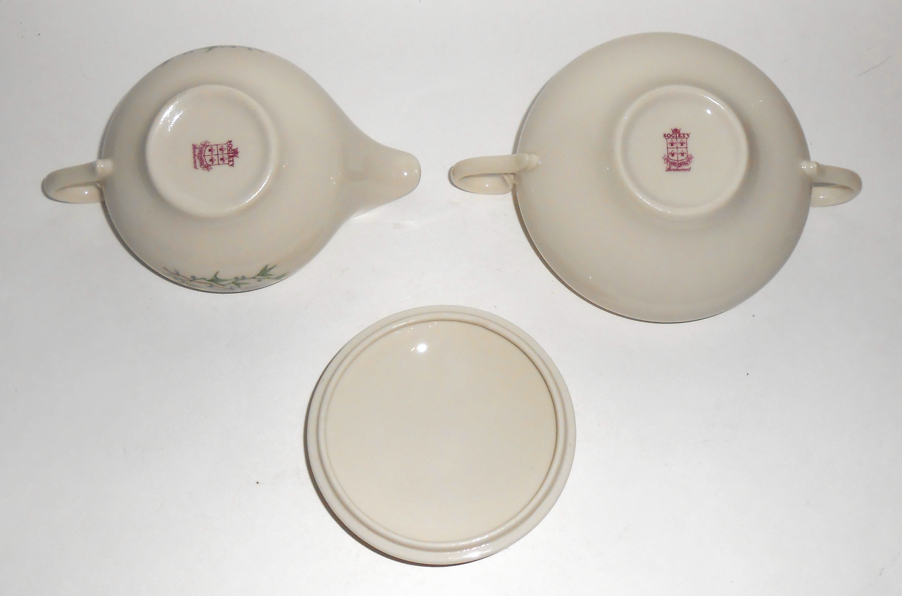 Society Fine Arts China Larchwood Creamer/Sugar Bowl!
