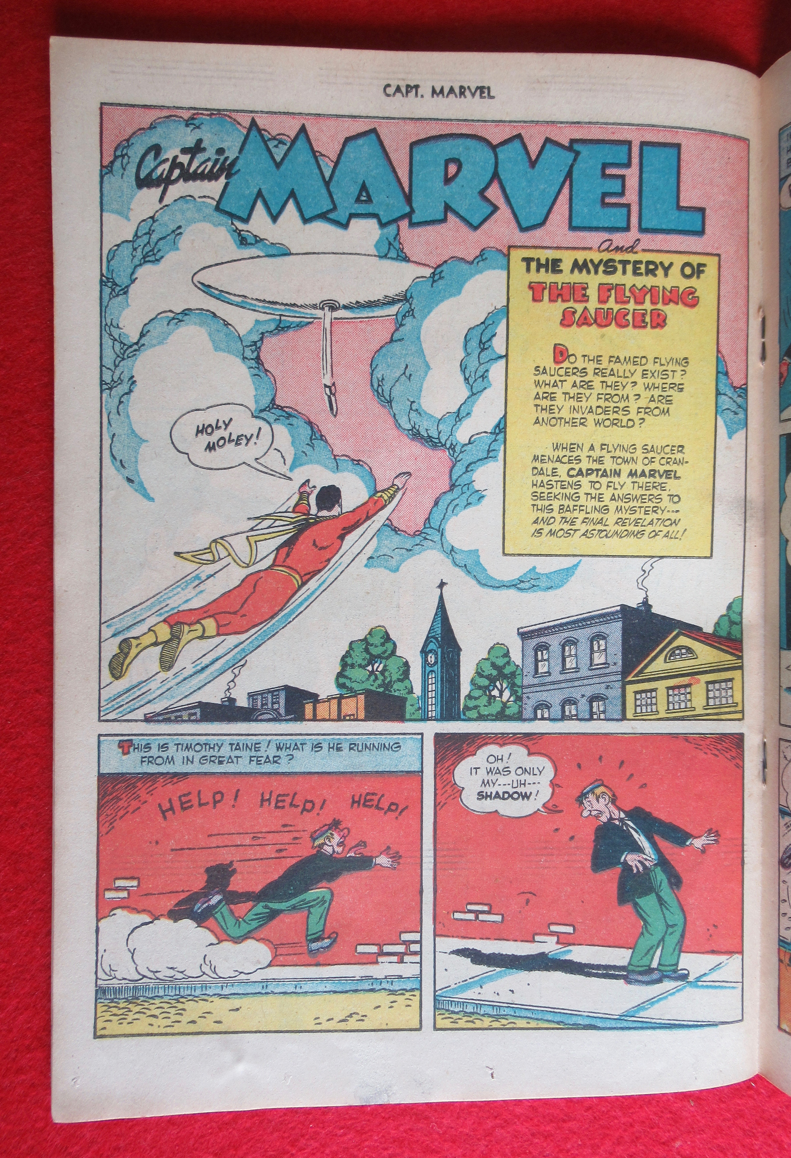 Captain Marvel Comic January 1951 Flying Saucer Mystery