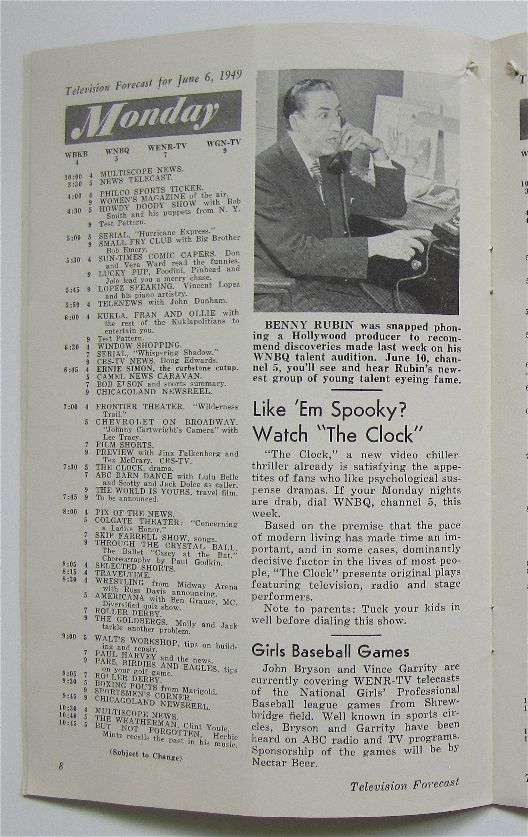 Television Forecast June 4, 1949 Wendy Barrie