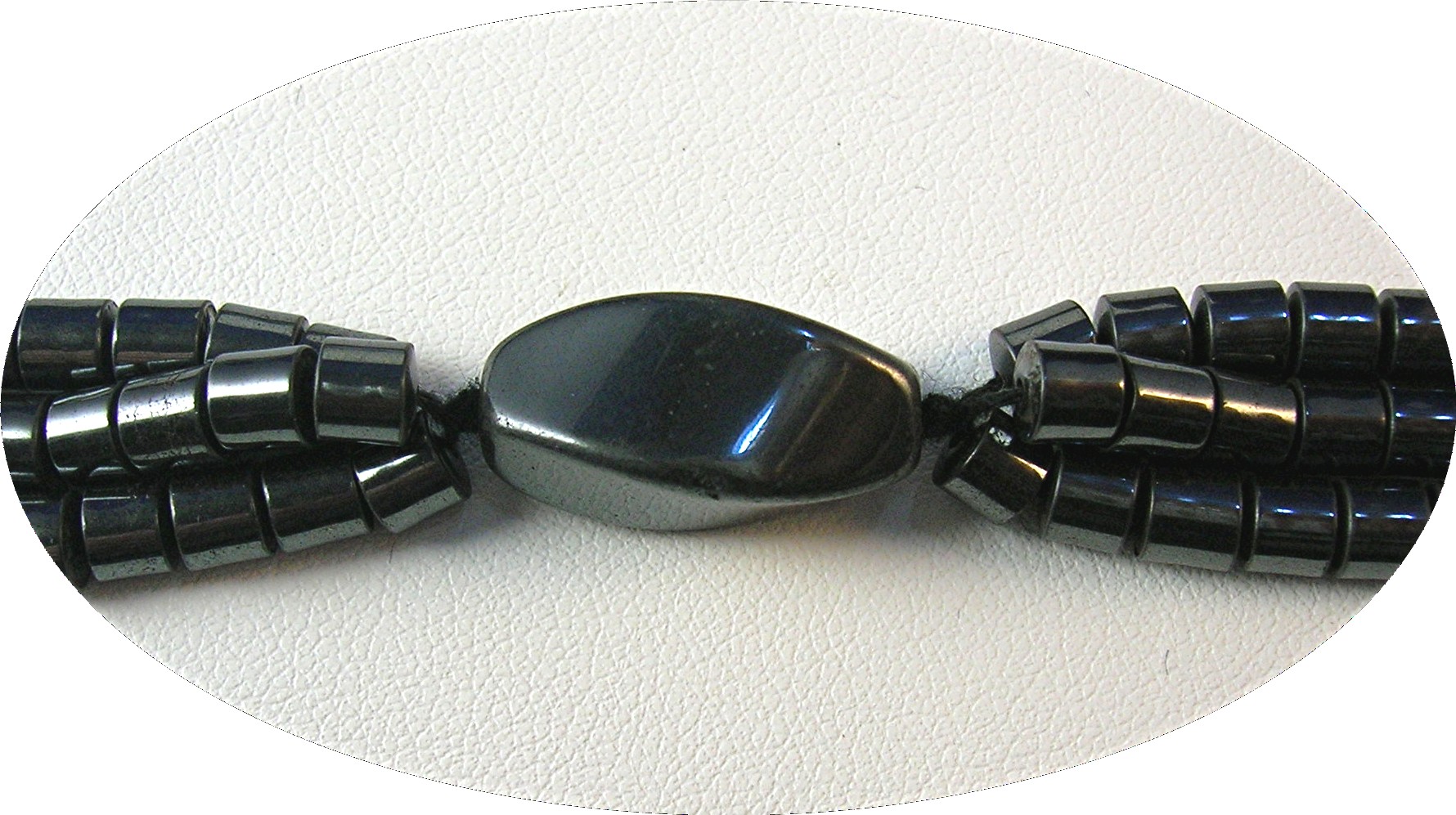 28 Inch 3 Strand Grey  HEMATITE Bead Necklace