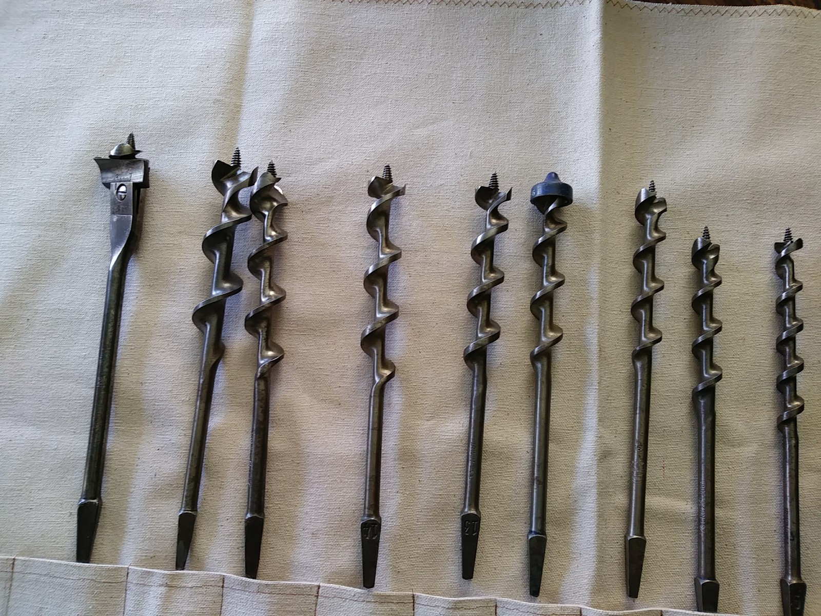 Craftsman Brace Auger Bit Set of 13 w/Roll + More