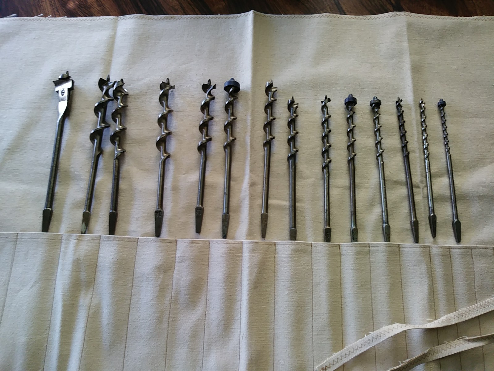 Craftsman Brace Auger Bit Set of 13 w/Roll + More