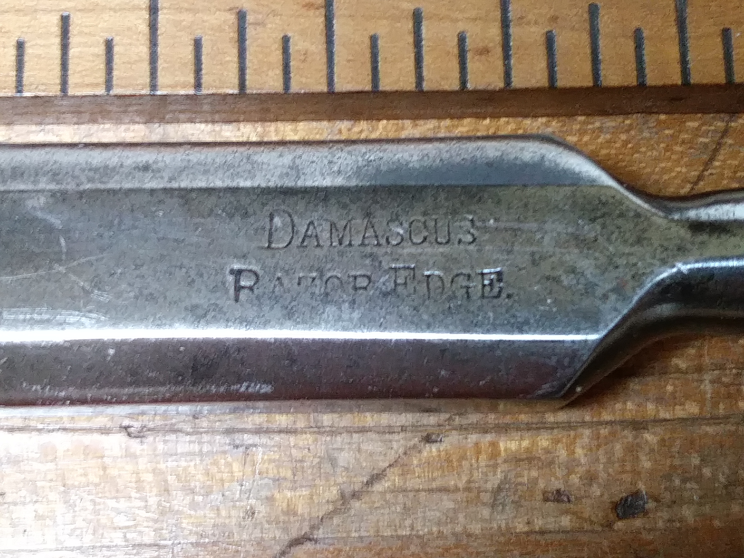 Damascus Razor Edge Socket Beveled Chisel 3/4 inch