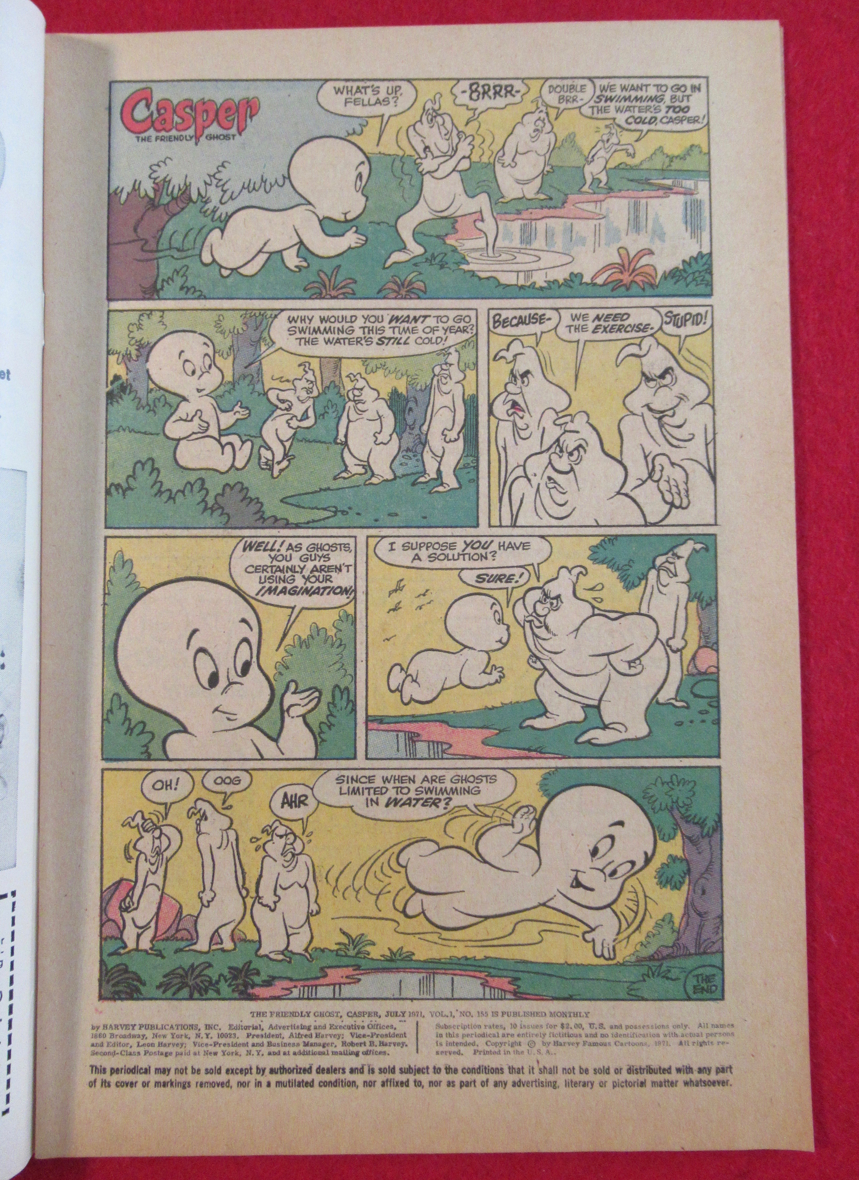 Casper The Friendly Ghost Comic July 1971 City Woes