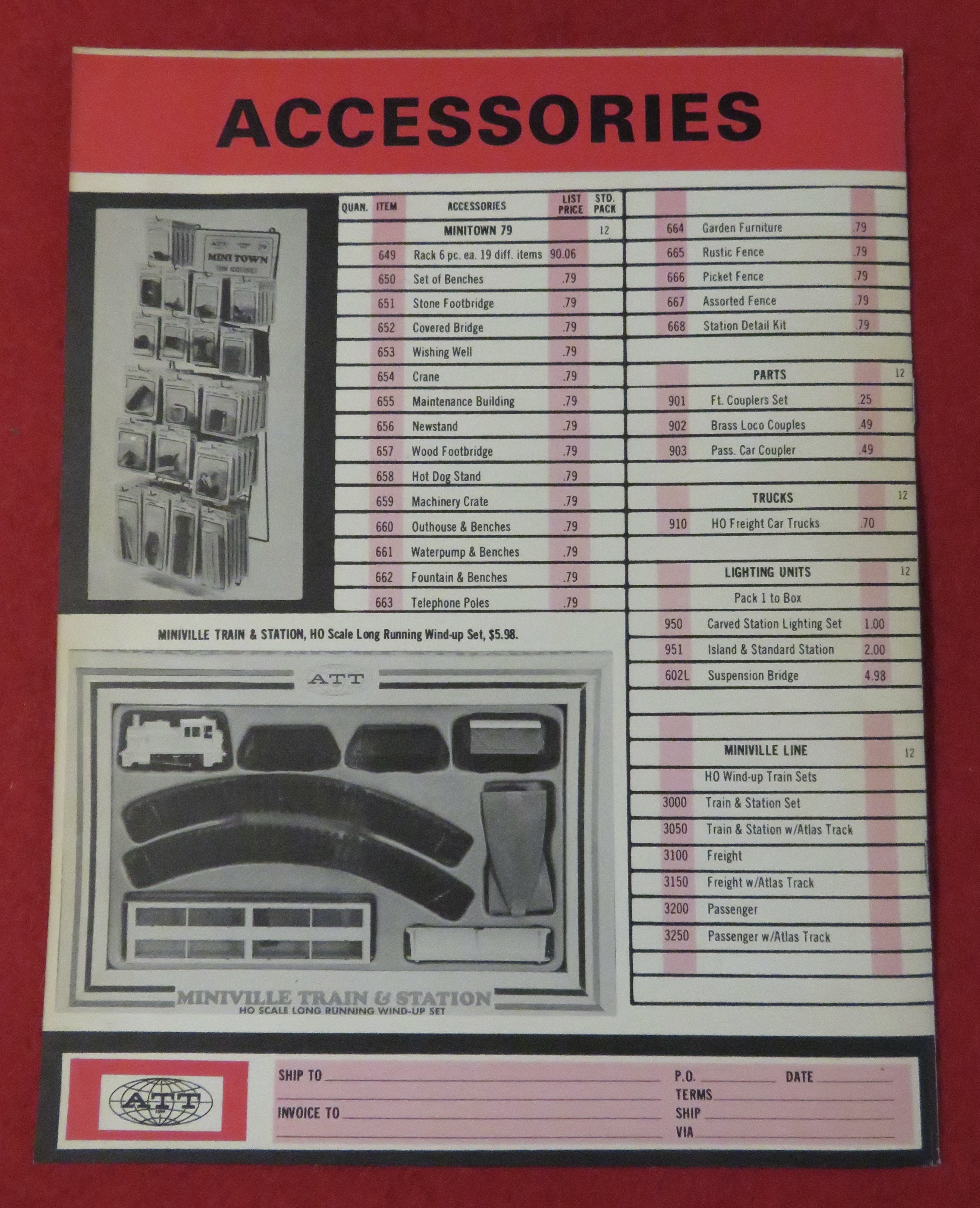 American Train & Track Corp Model Railroad Catalog 1969