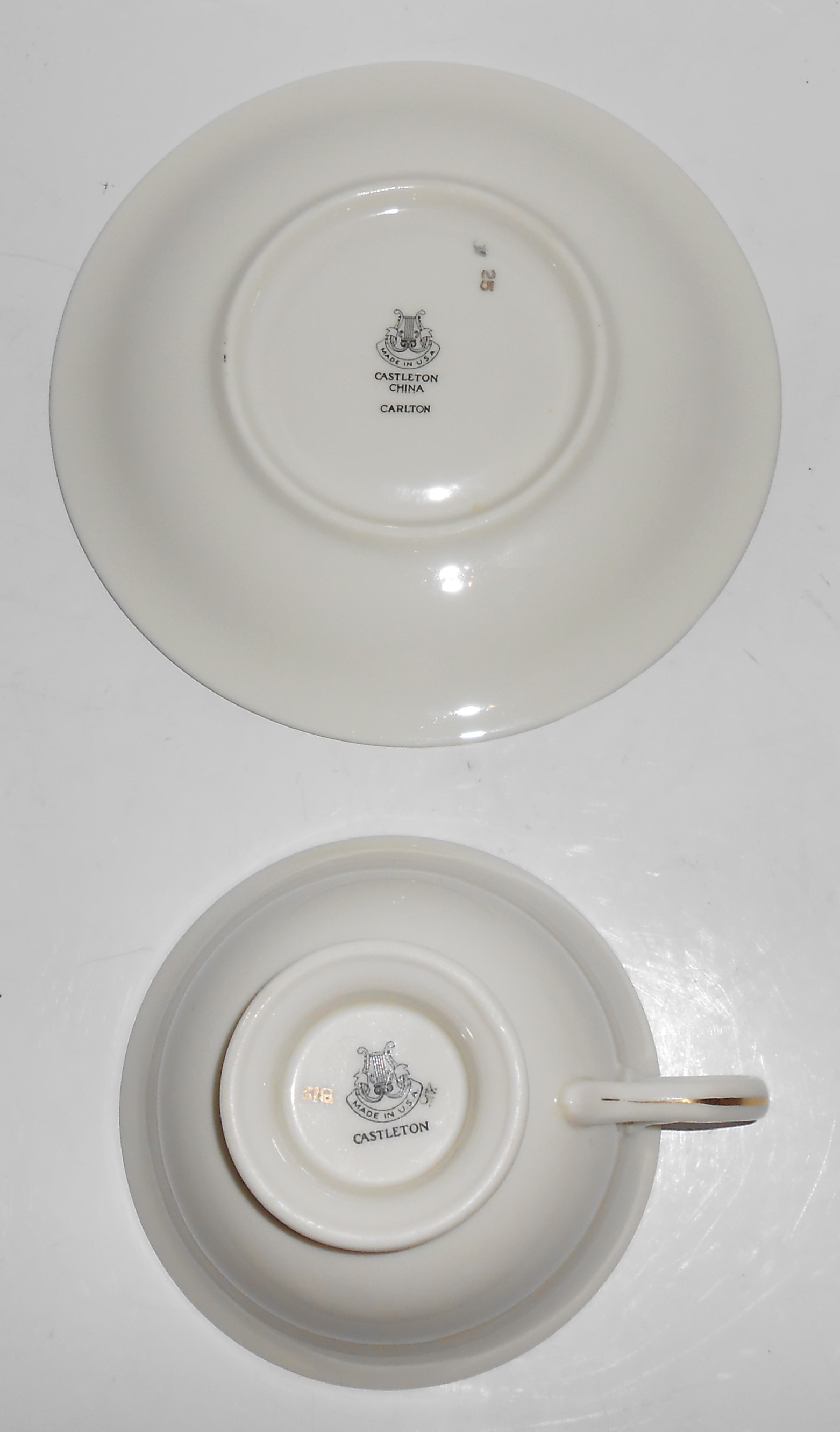Castleton China Carlton Cup & Saucer Set Mint