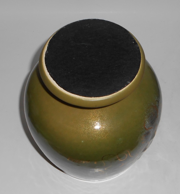 Sascha Brastoff Pottery Enamelled Copper Grape Decorated LARGE Compote