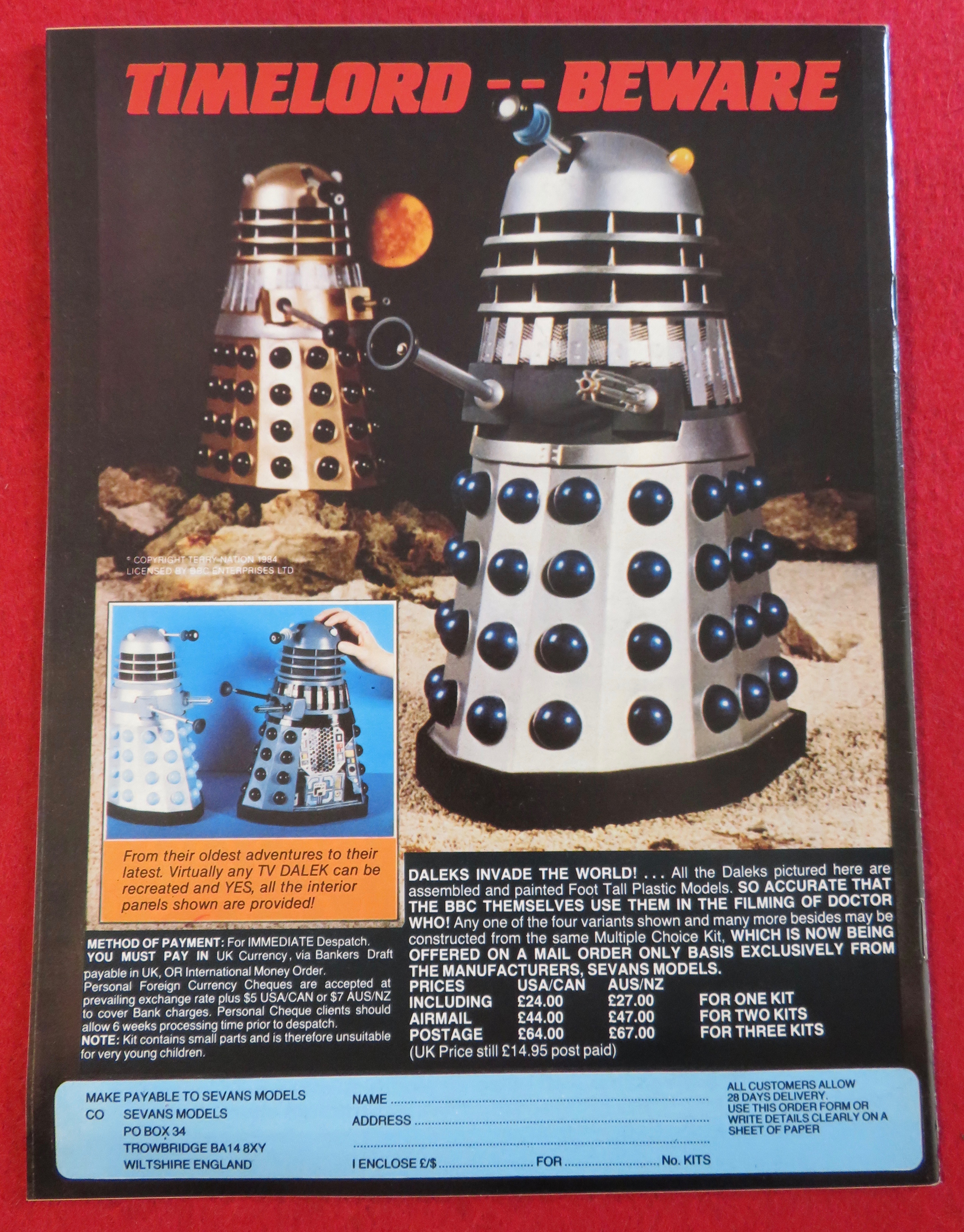 Doctor (Dr) Who Magazine Winter 1985