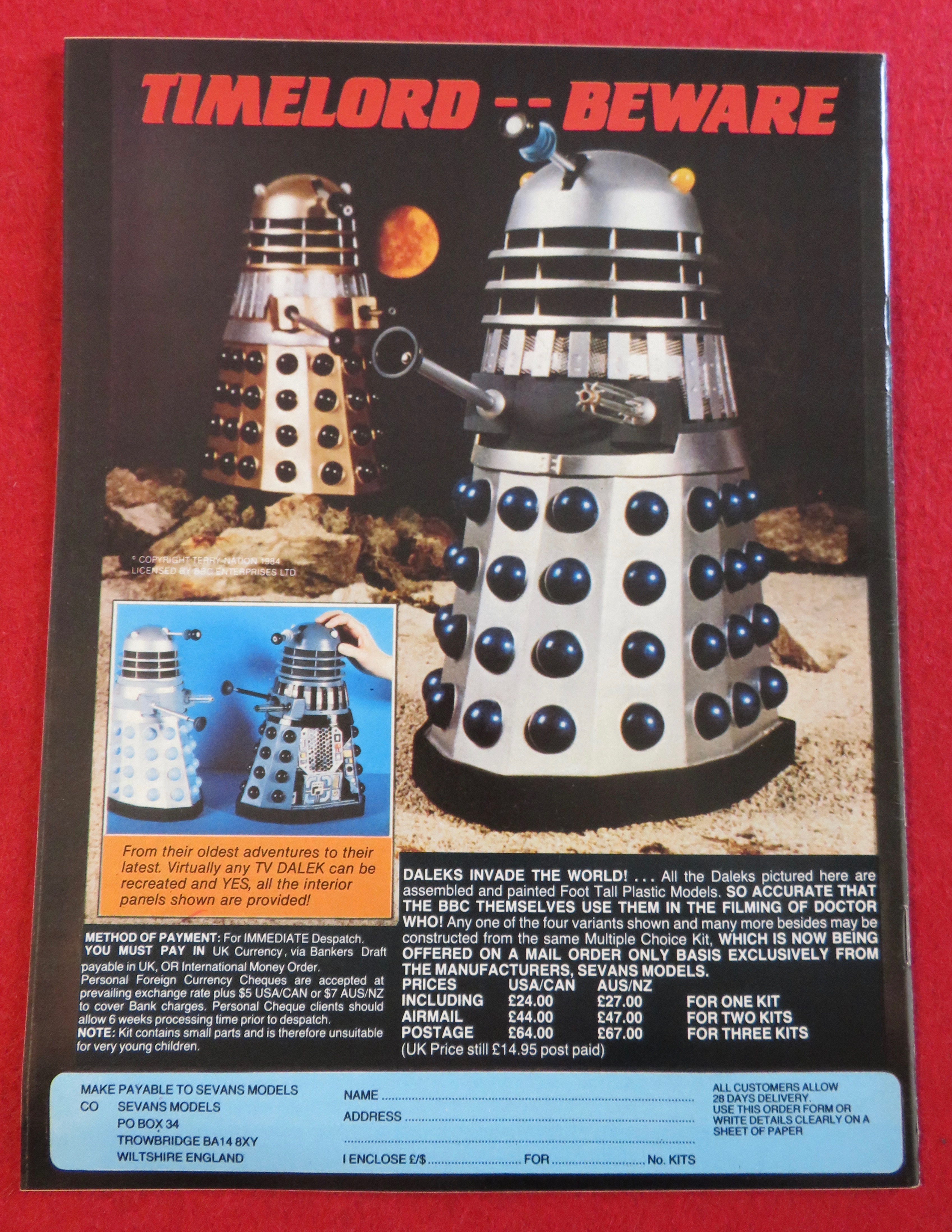 Doctor (Dr) Who Magazine Winter 1985