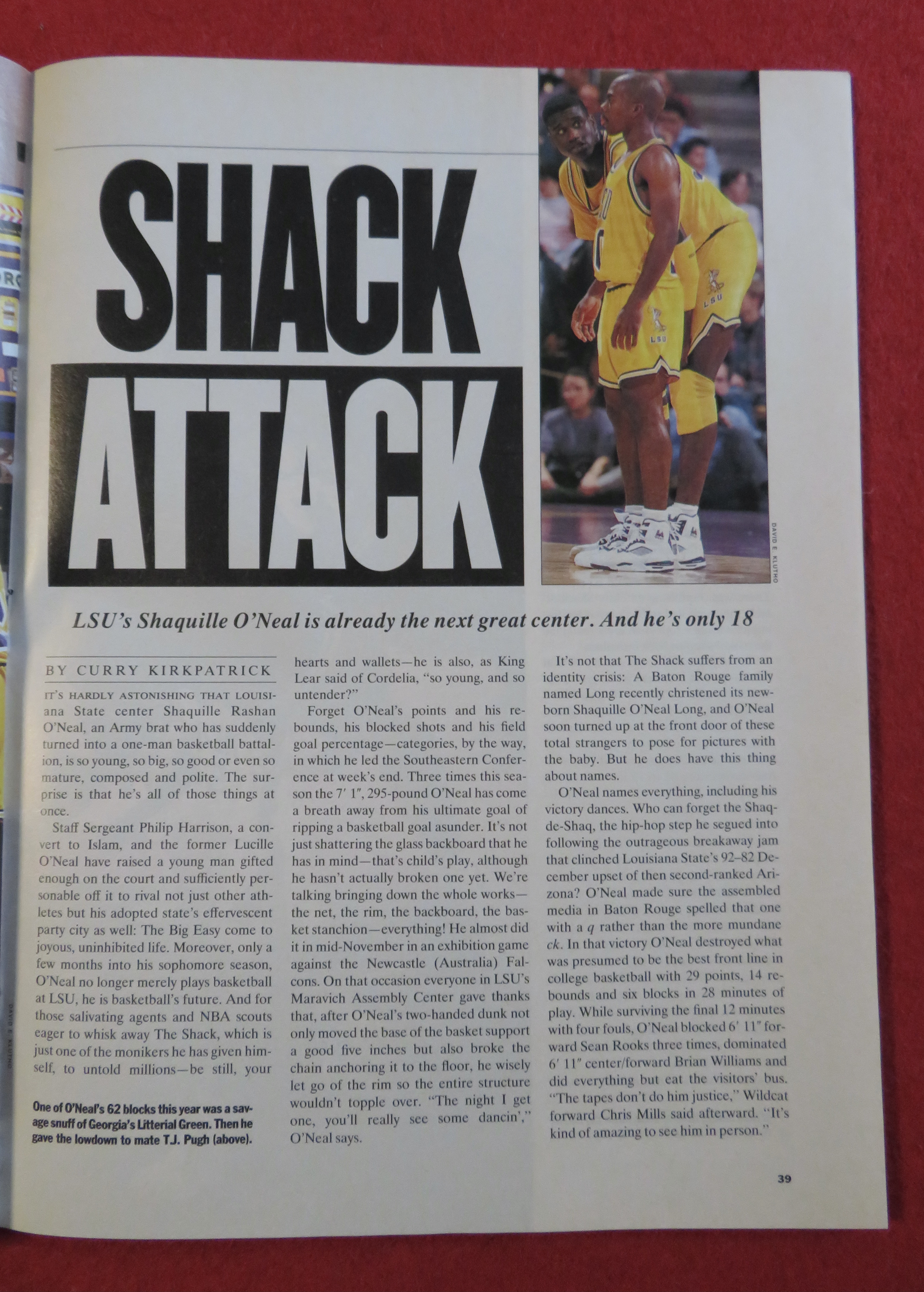 Sports Illustrated Magazine January 21, 1991 Shaquille