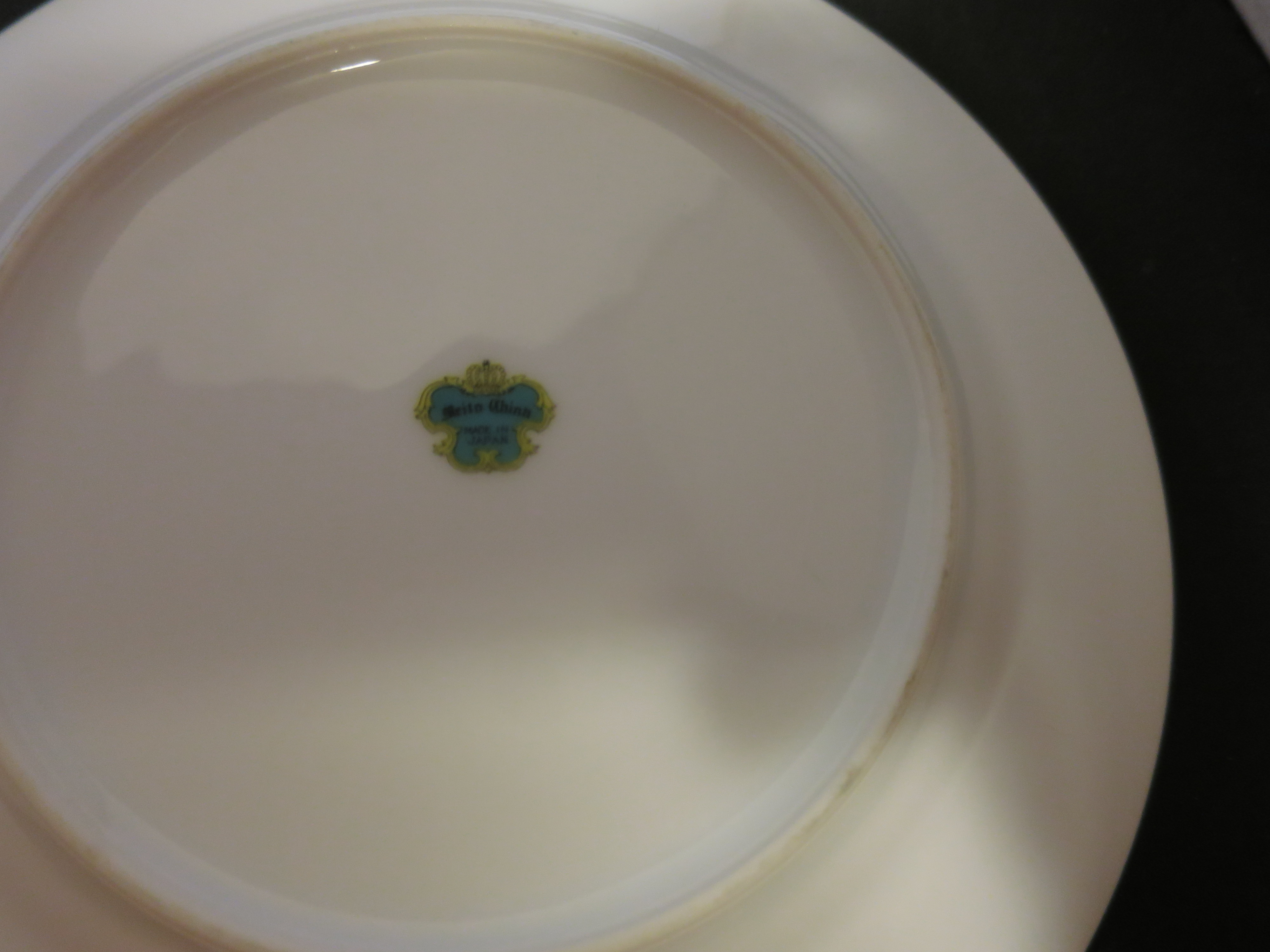 Meito China Floral Plate 8 inch Made in Japan set of 2