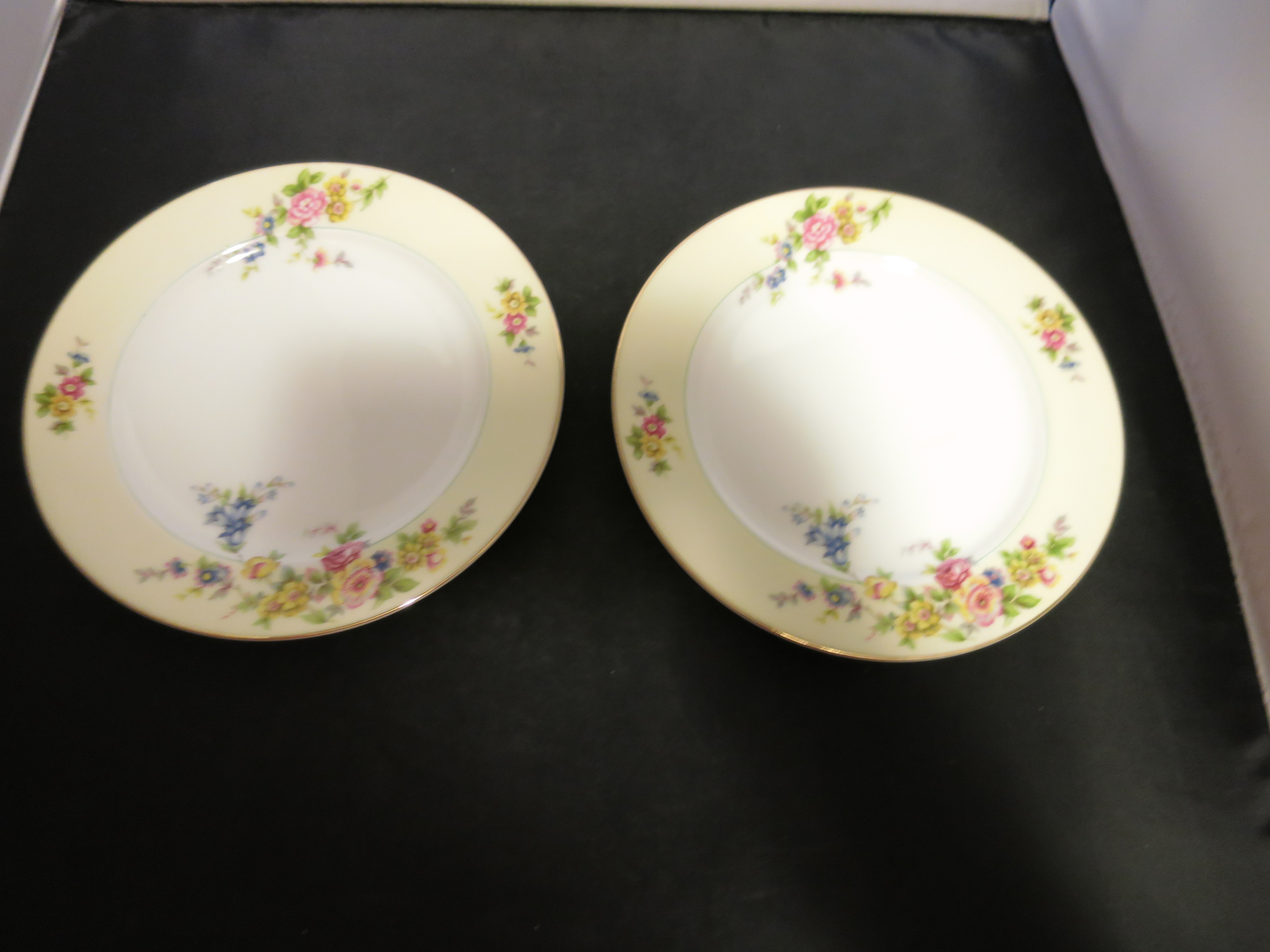 Meito China Floral Plate 8 inch Made in Japan set of 2
