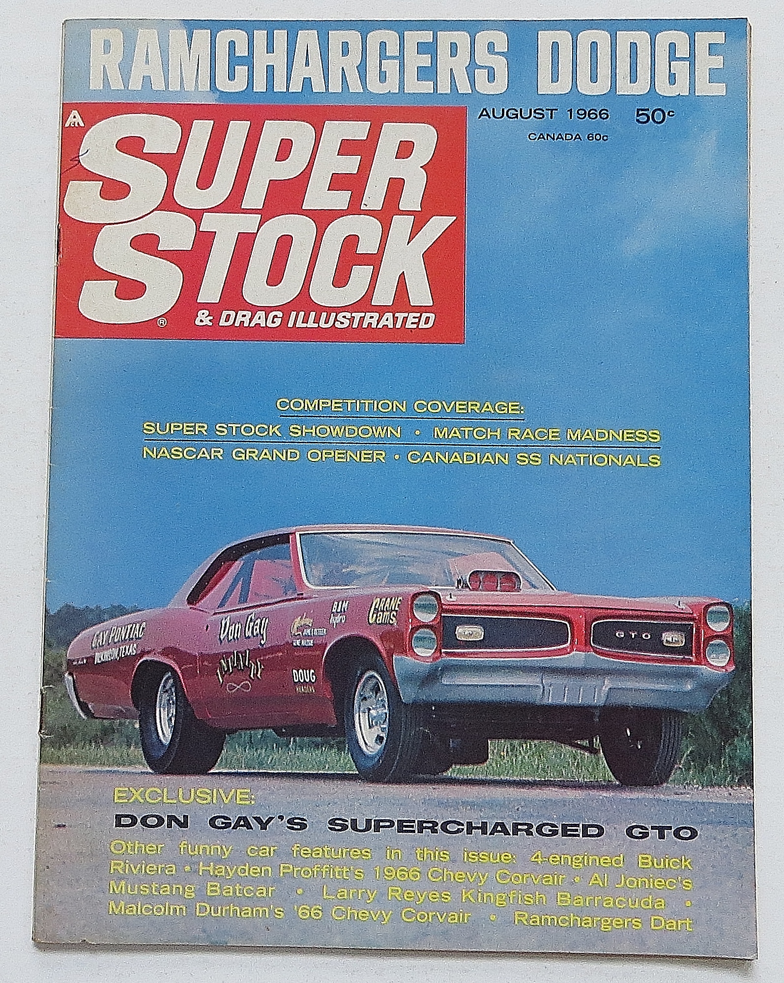 Super Stock & Drag Magazine August 1966 Ramchargers