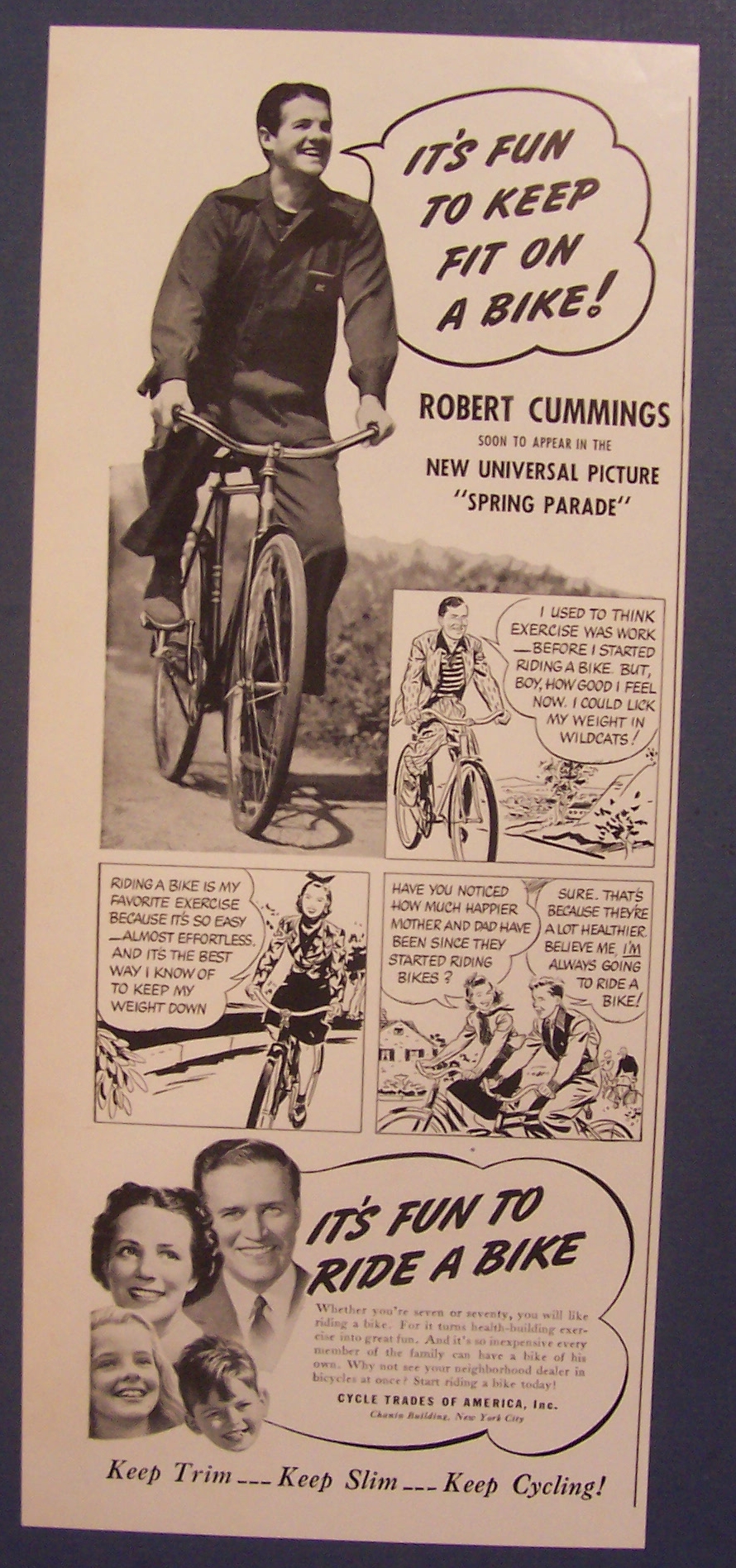 1940 Ride A Bike with Robert Cummings