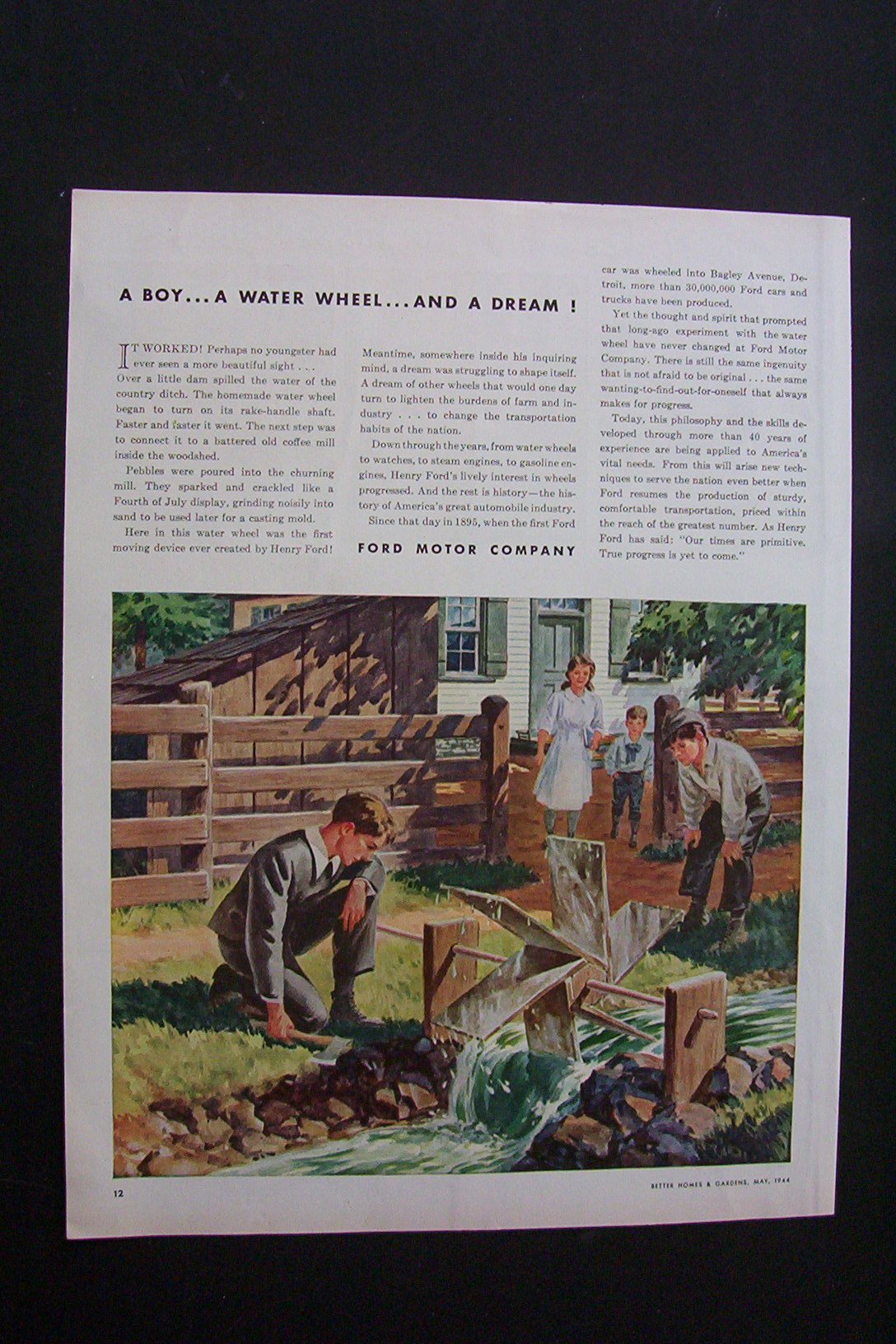 1944 Dual Ad: Prem Meat & Ford Motor Company