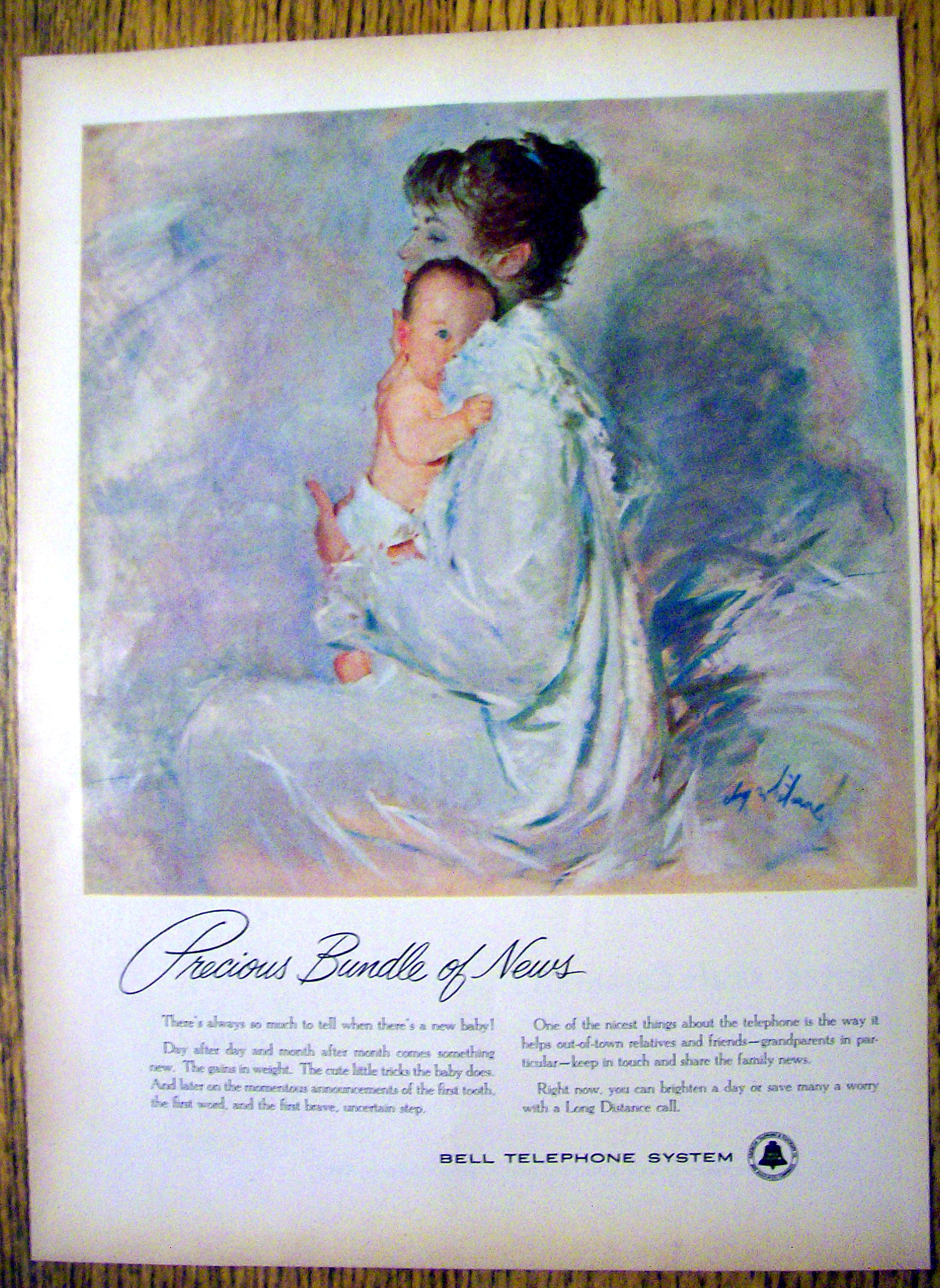 1959 Bell Telephone System with Woman Holding Baby