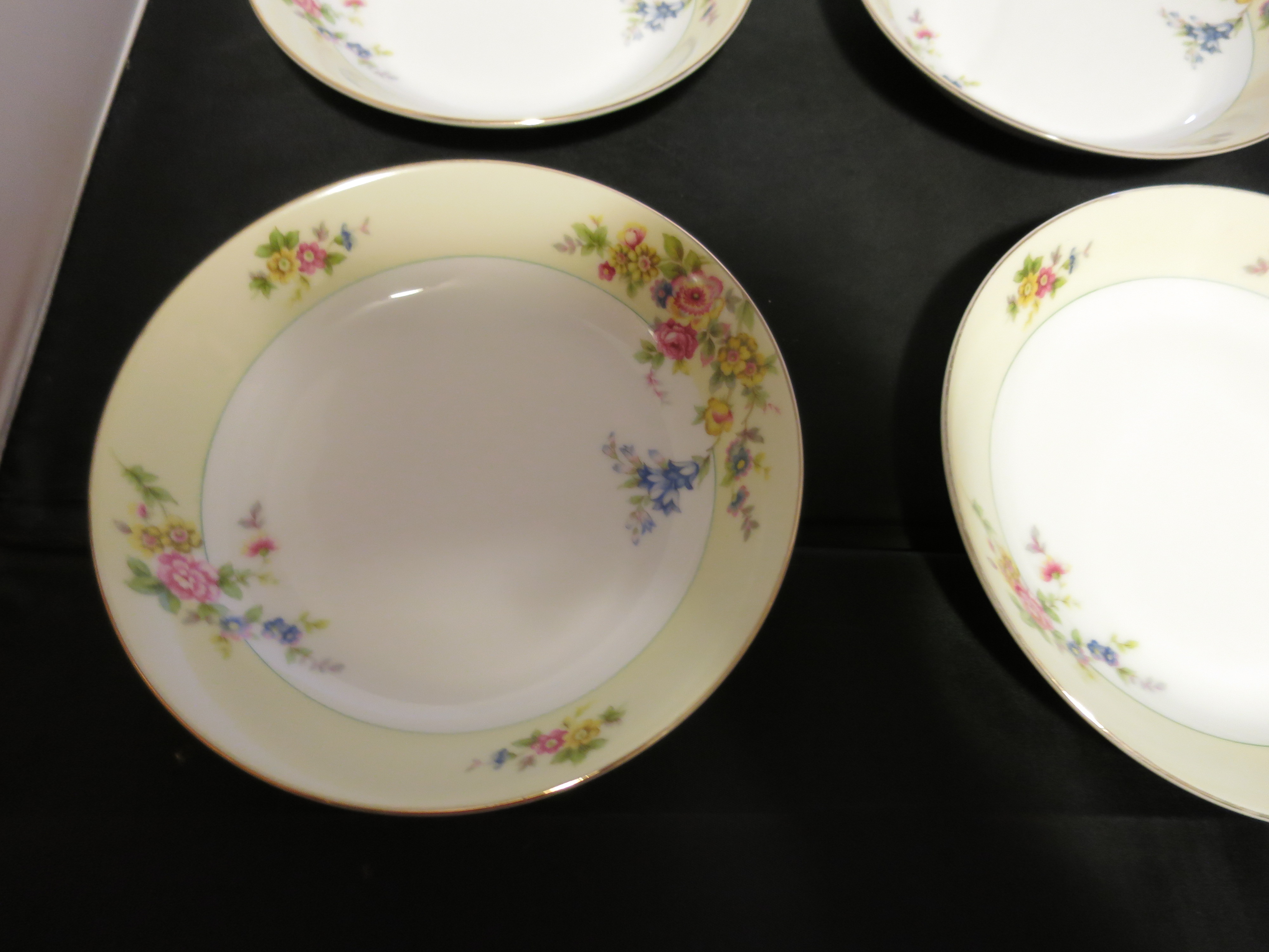 Meito China Floral Soup Bowl Made in Japan set of 6