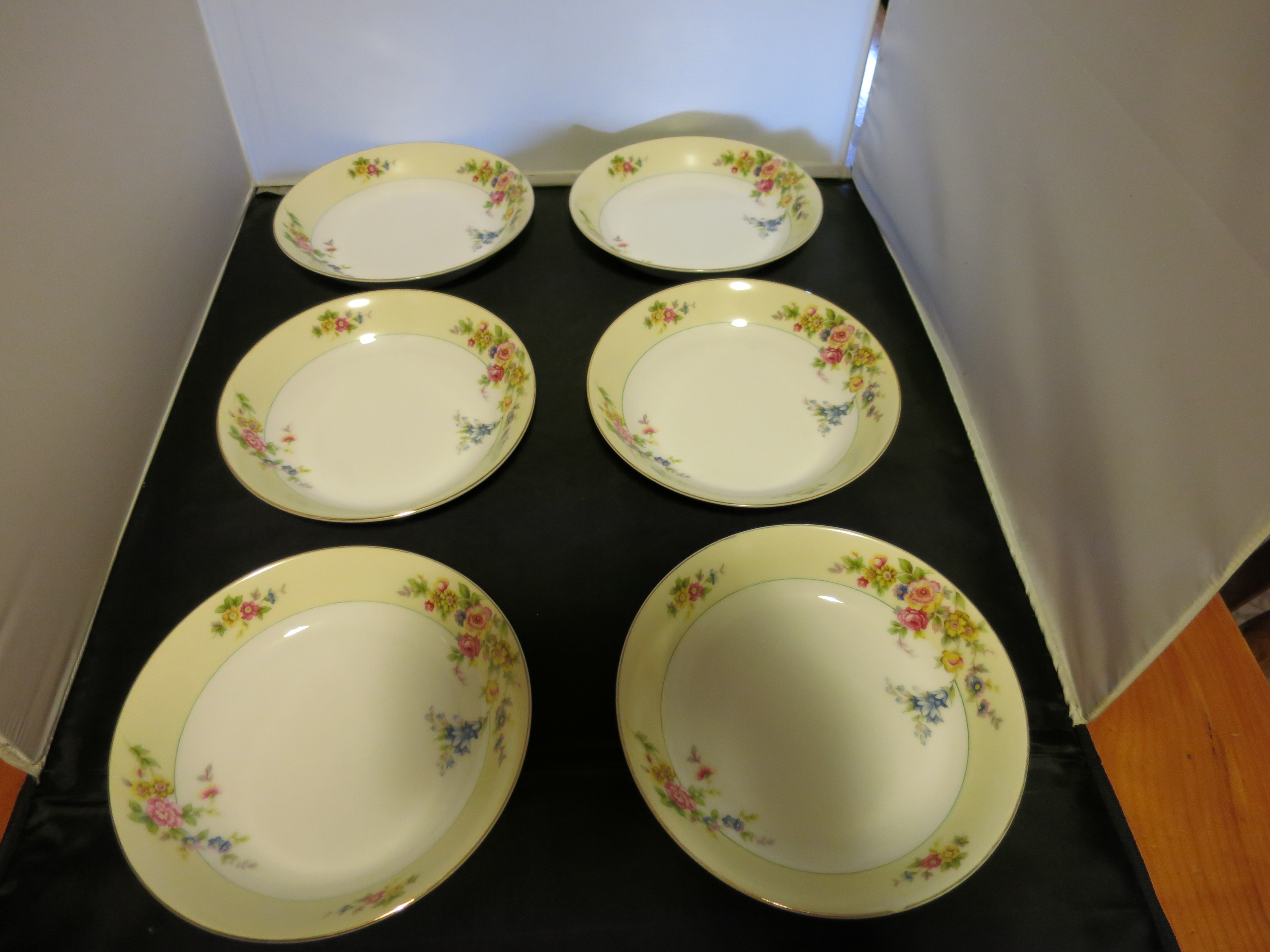 Meito China Floral Soup Bowl Made in Japan set of 6