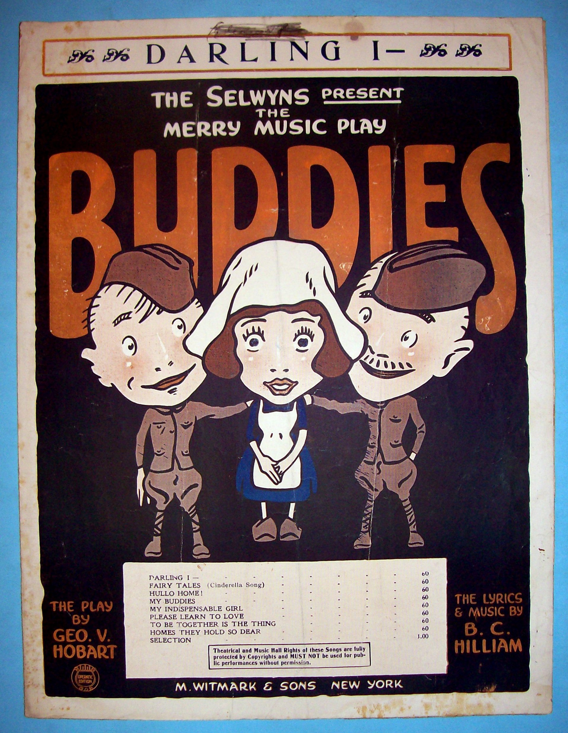 Sheet Music For 1919 Darling I