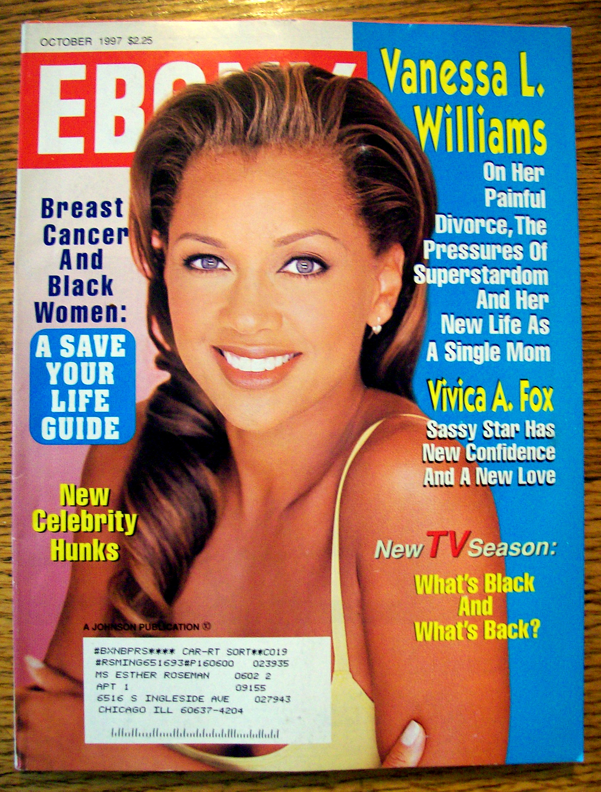 Ebony Magazine - October 1997 - Vanessa L. Williams