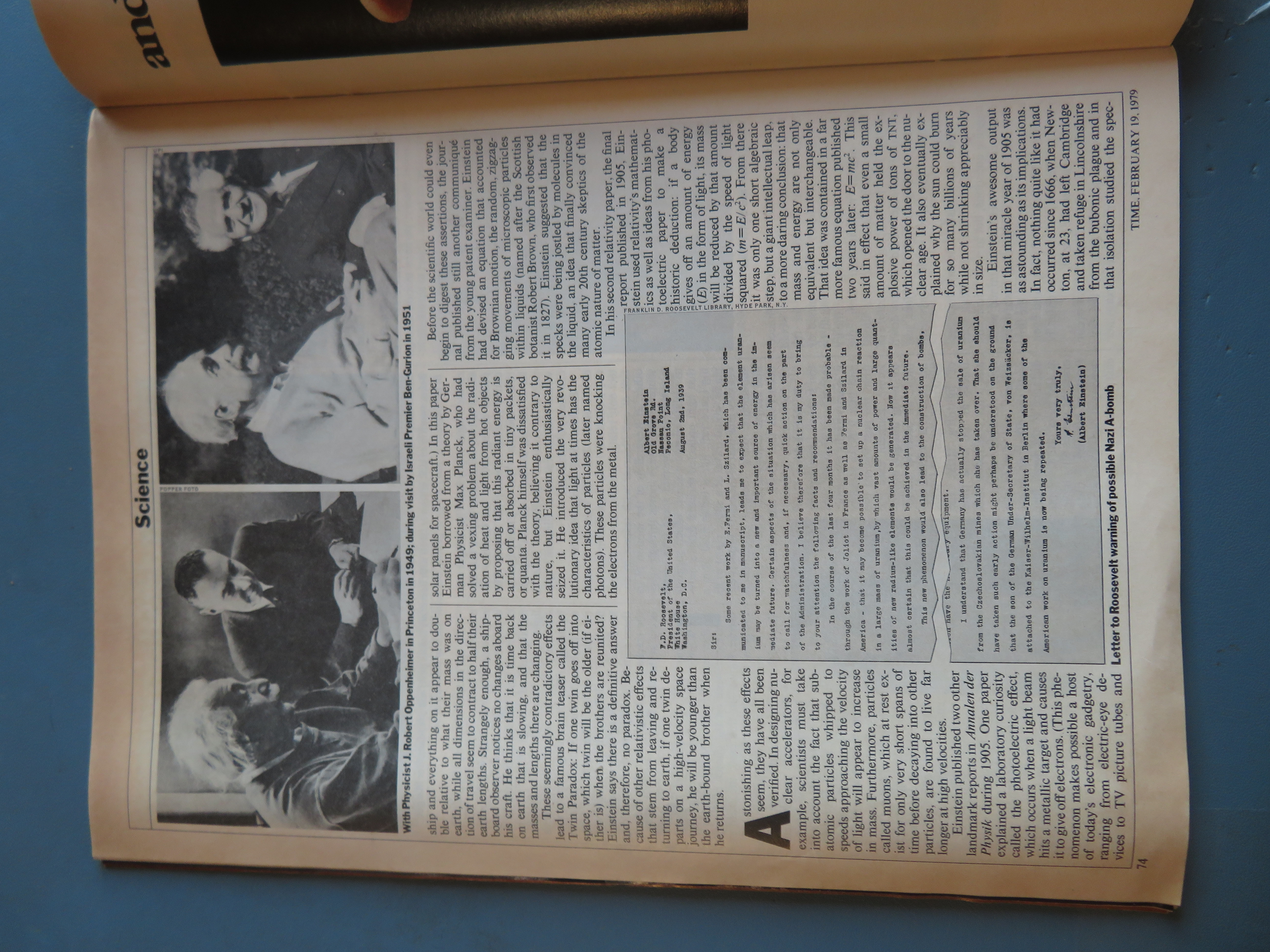 Time Magazine February 19, 1979 Rediscovering Einstein