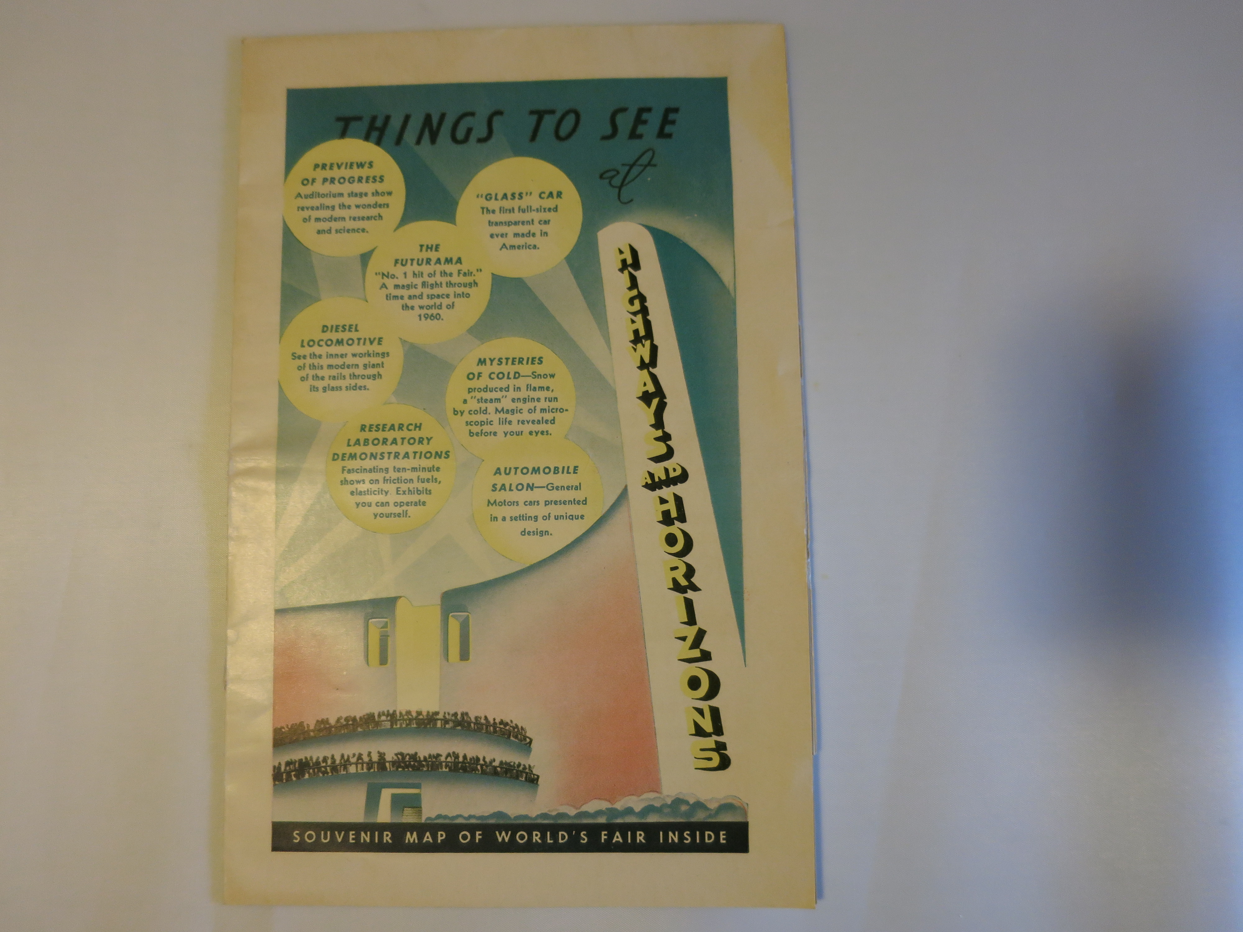 Souvenir Map of World's Fair 1940 General Motors Corp