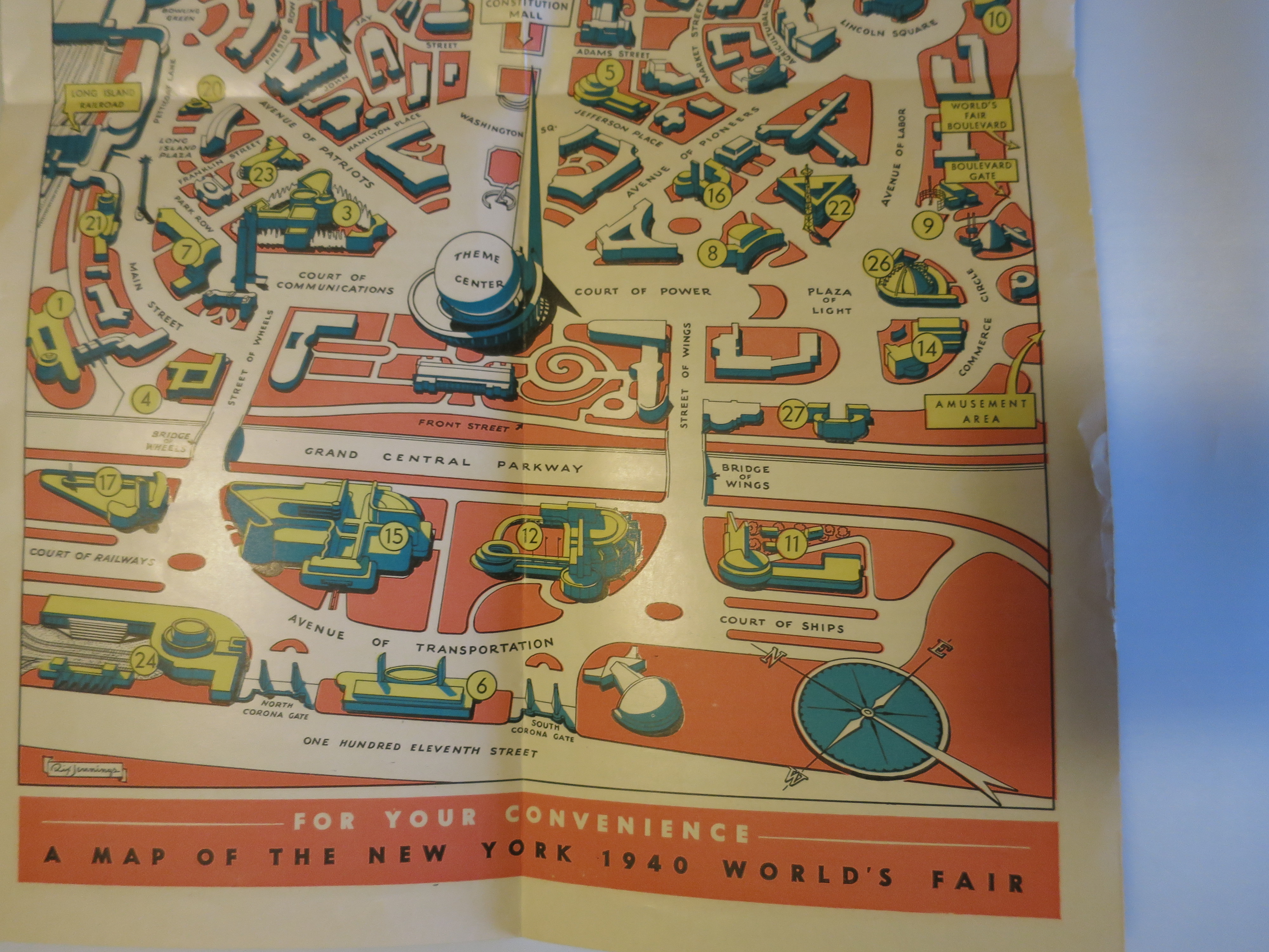 Souvenir Map of World's Fair 1940 General Motors Corp