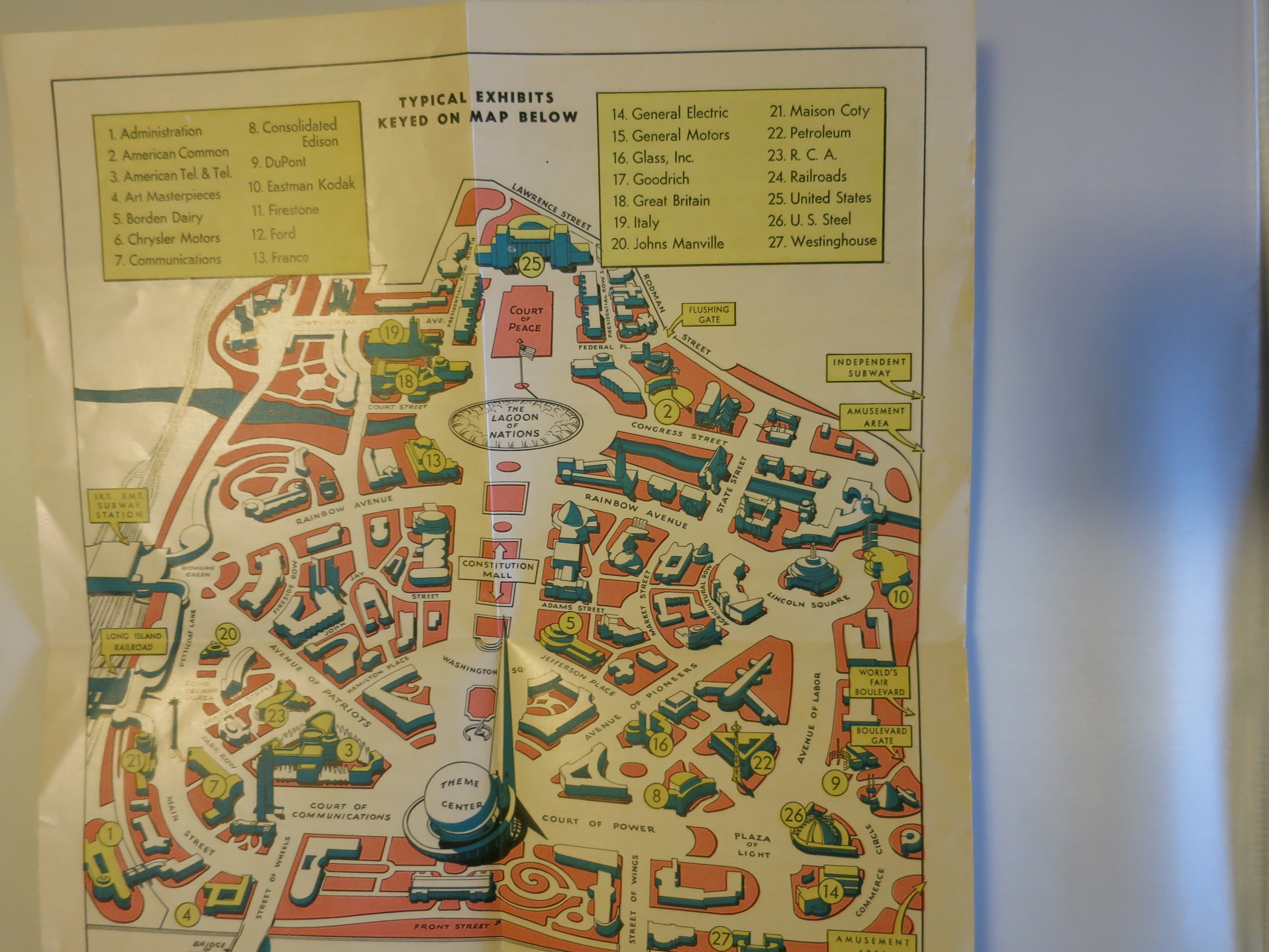 Souvenir Map of World's Fair 1940 General Motors Corp