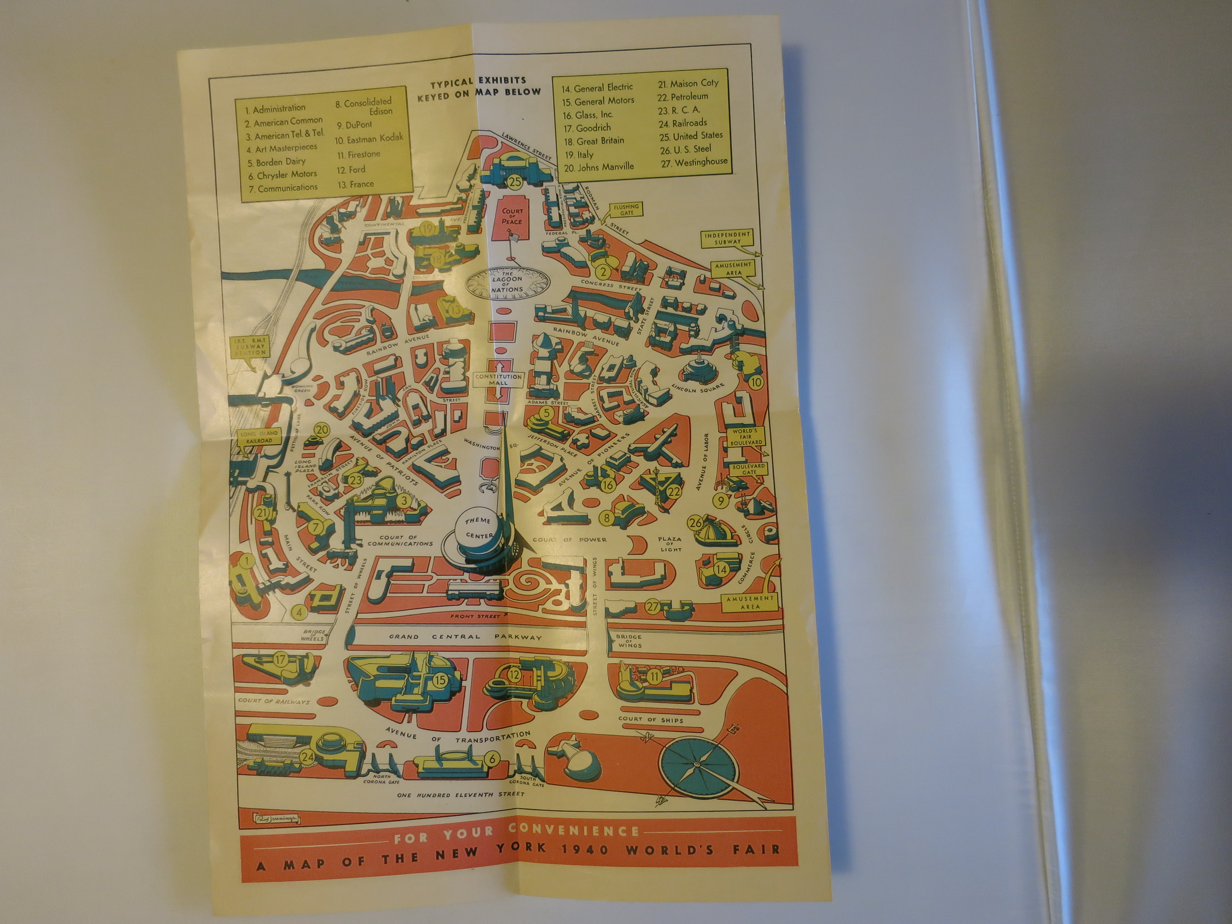 Souvenir Map of World's Fair 1940 General Motors Corp