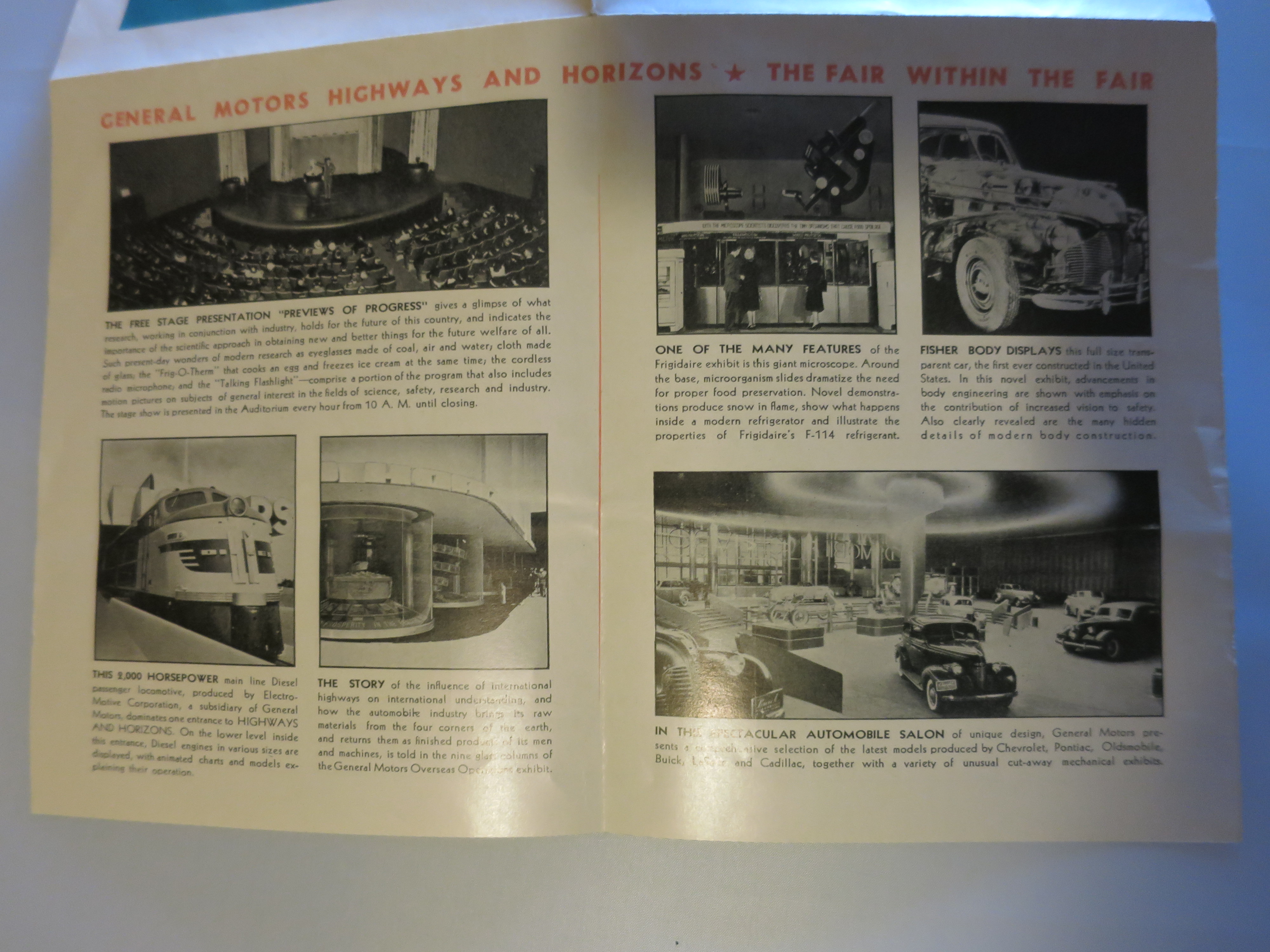 Souvenir Map of World's Fair 1940 General Motors Corp