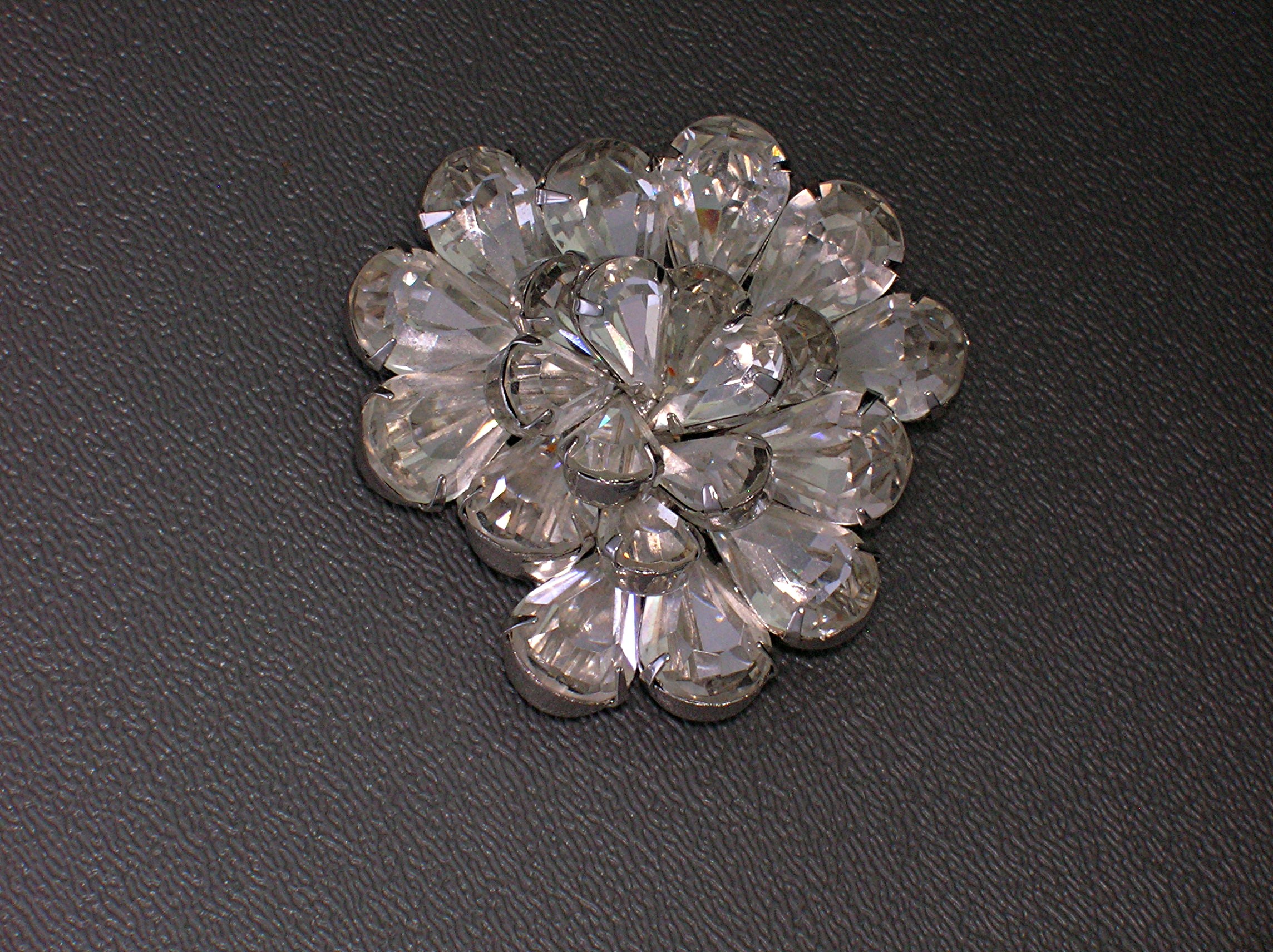 Napier Sparkling Crystal Brooch, Pin Signed Napier