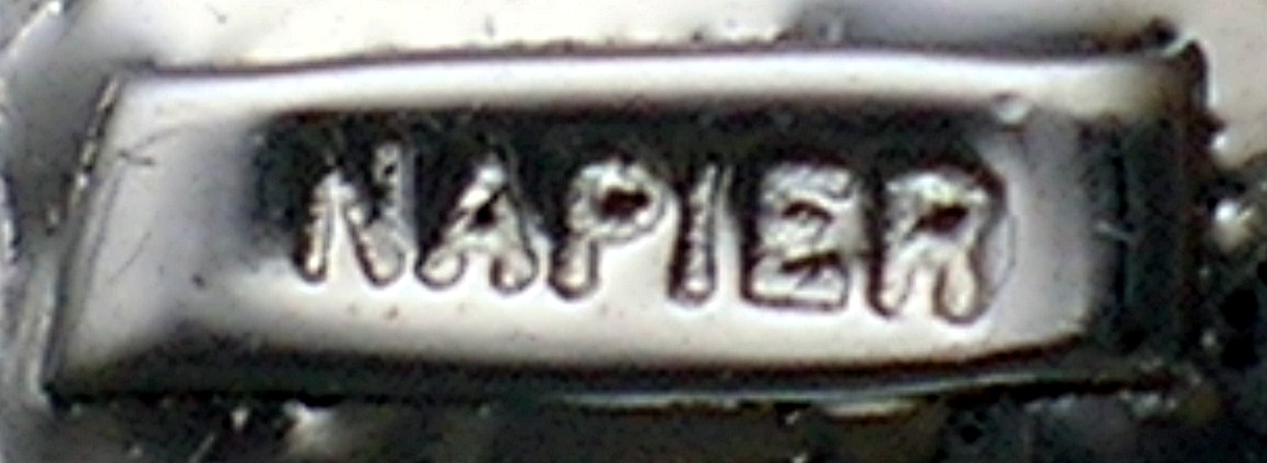 Napier Sparkling Crystal Brooch, Pin Signed Napier