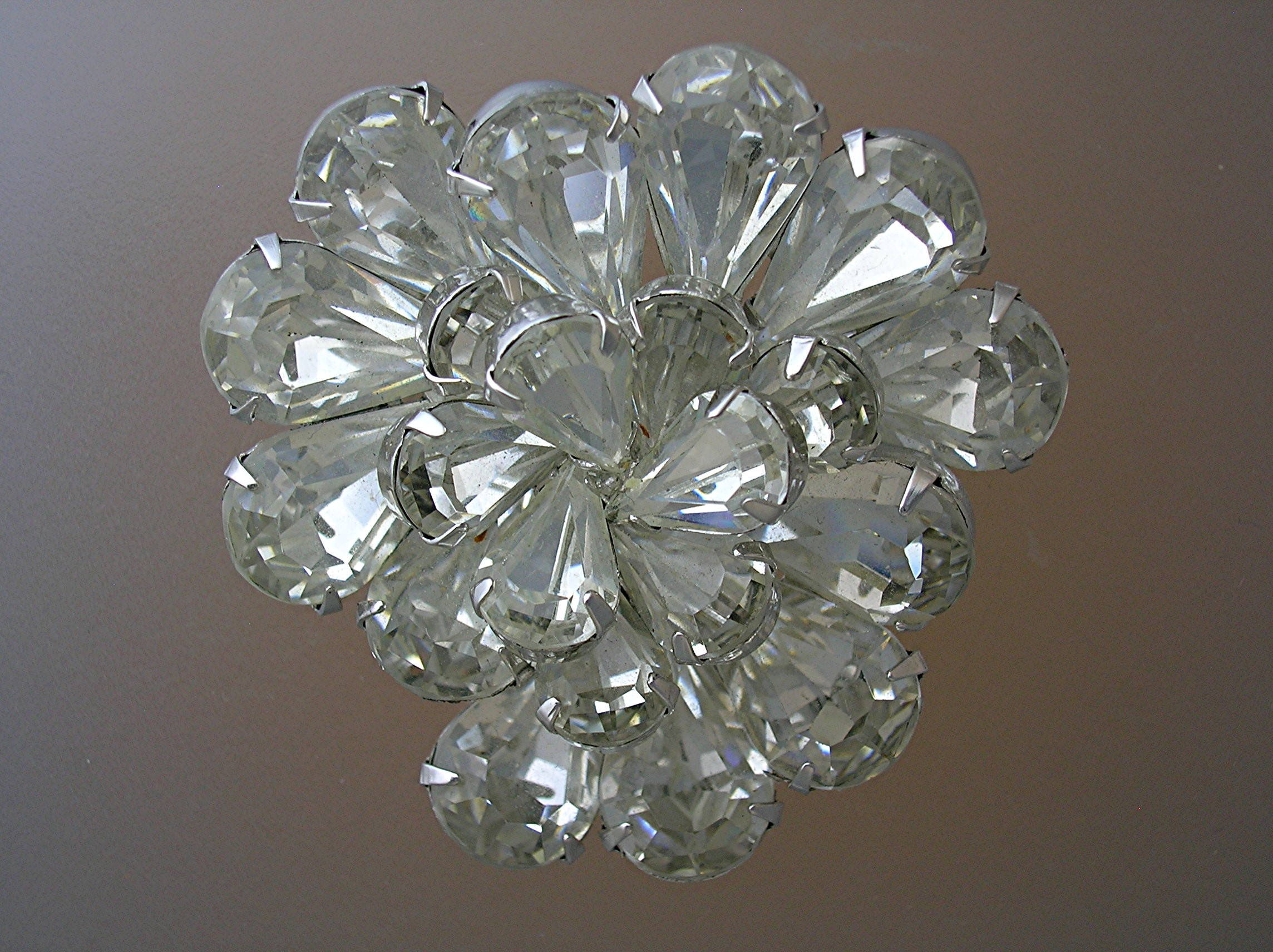 Napier Sparkling Crystal Brooch, Pin Signed Napier