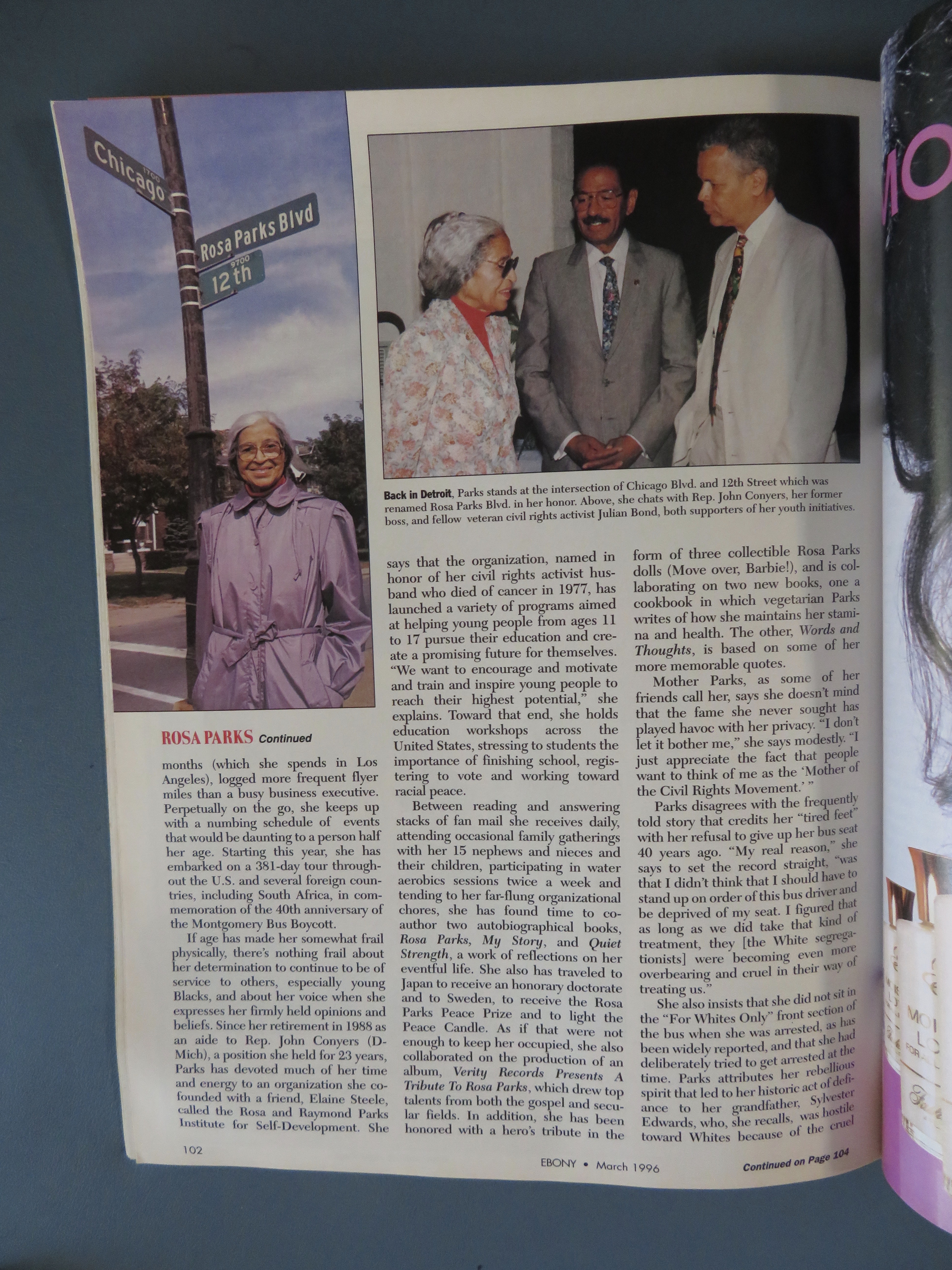 Ebony Magazine March 1996 Rosa Parks
