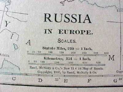 Map Russia & Balkan States 1912