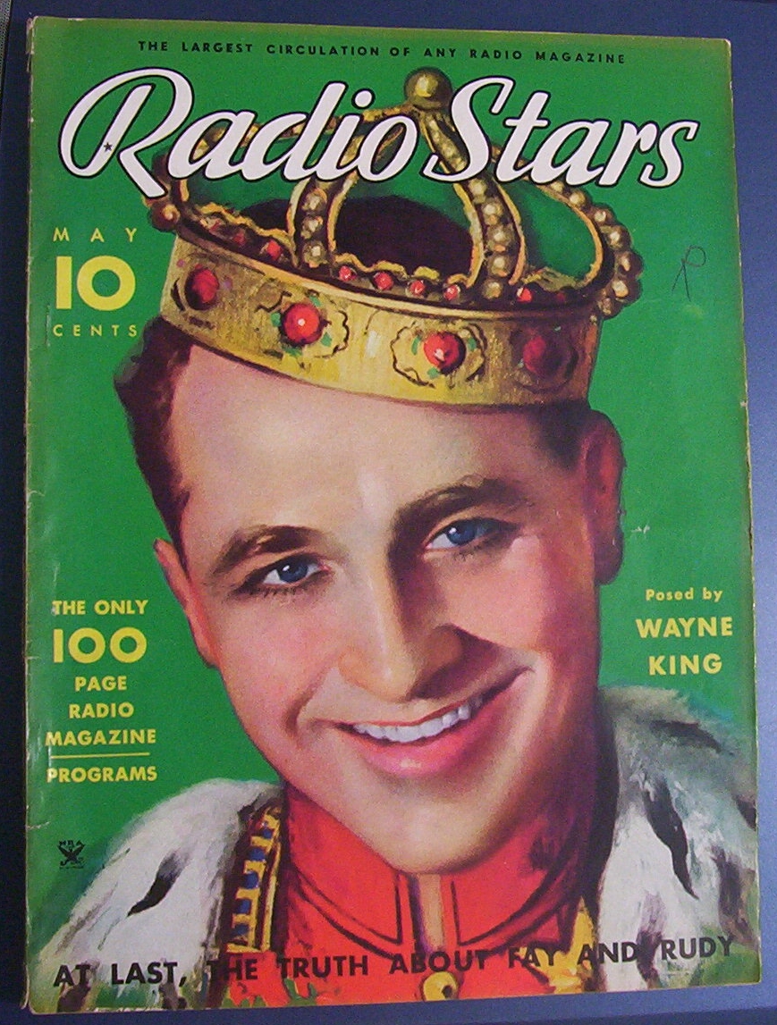 Radio  Stars Magazine - Wayne King Cover - May 1934