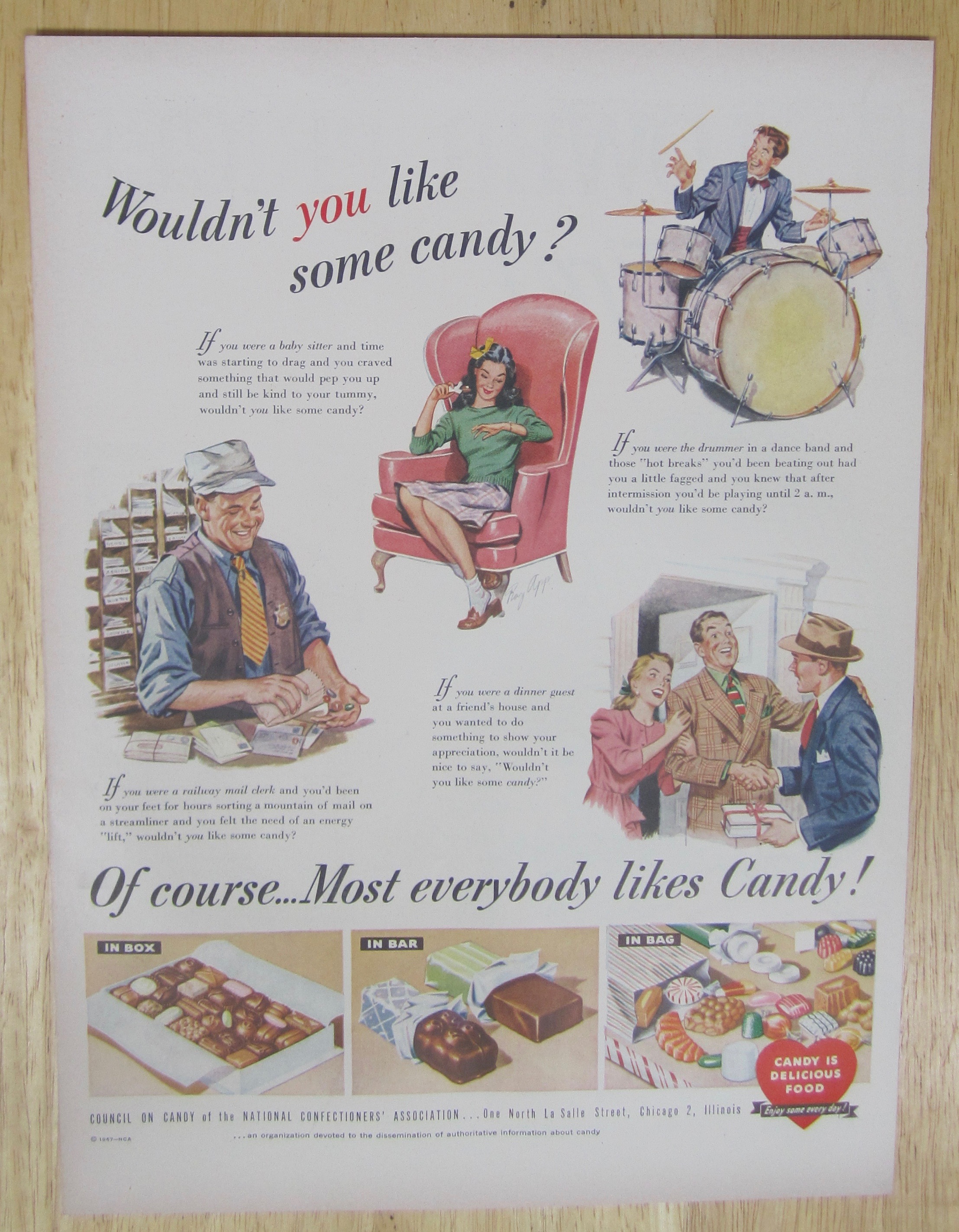 1947 Candy with Variety of People Eating Candy