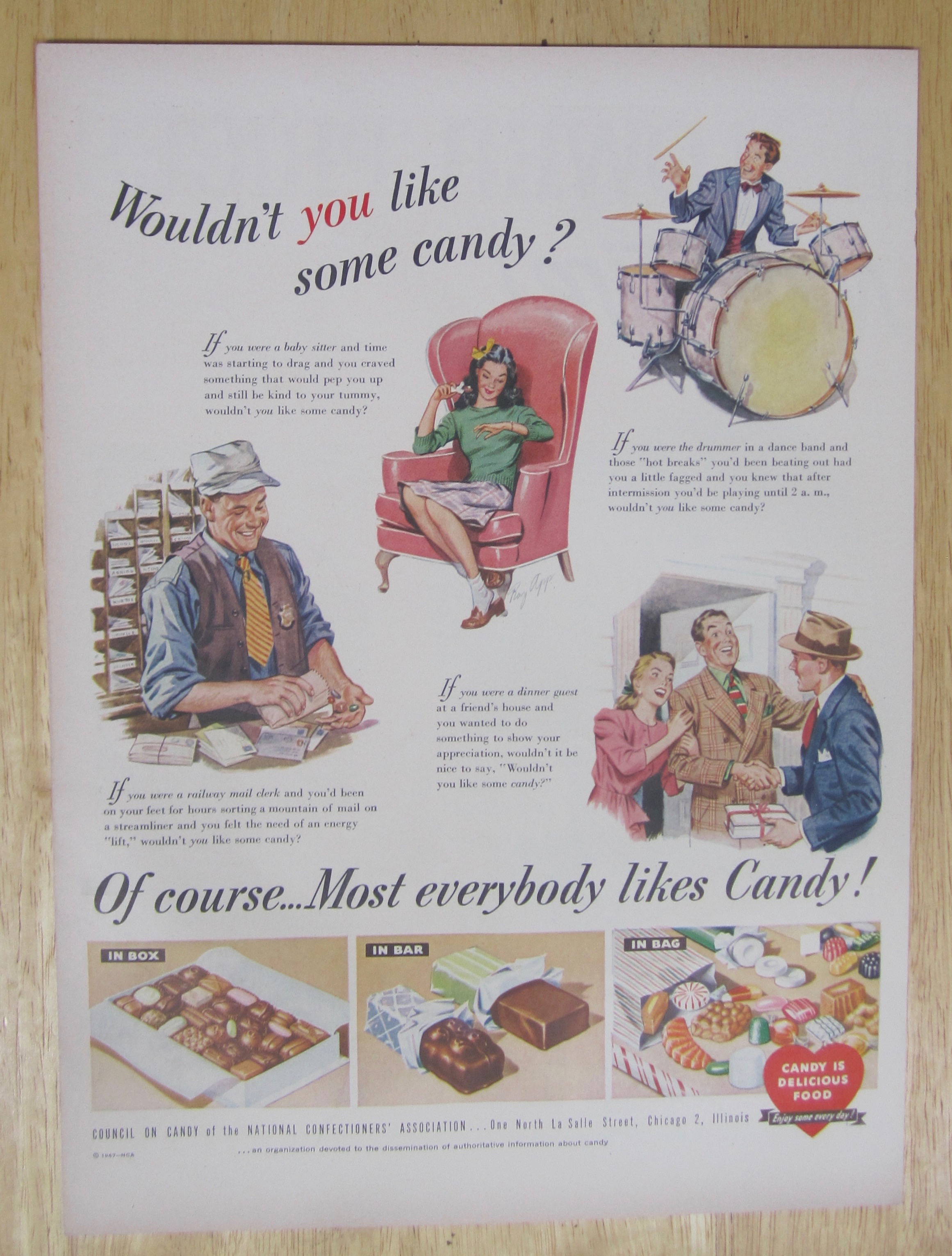 1947 Candy with Variety of People Eating Candy