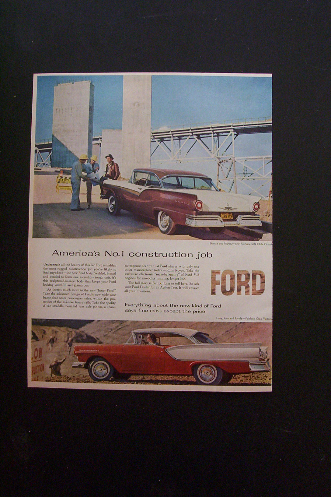 1957 Ford w/ Fairline Club Victoria & 500 Club Victoria
