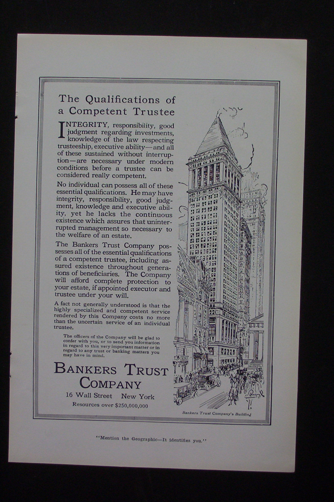 1916 Bankers Trust Company with Bank Building