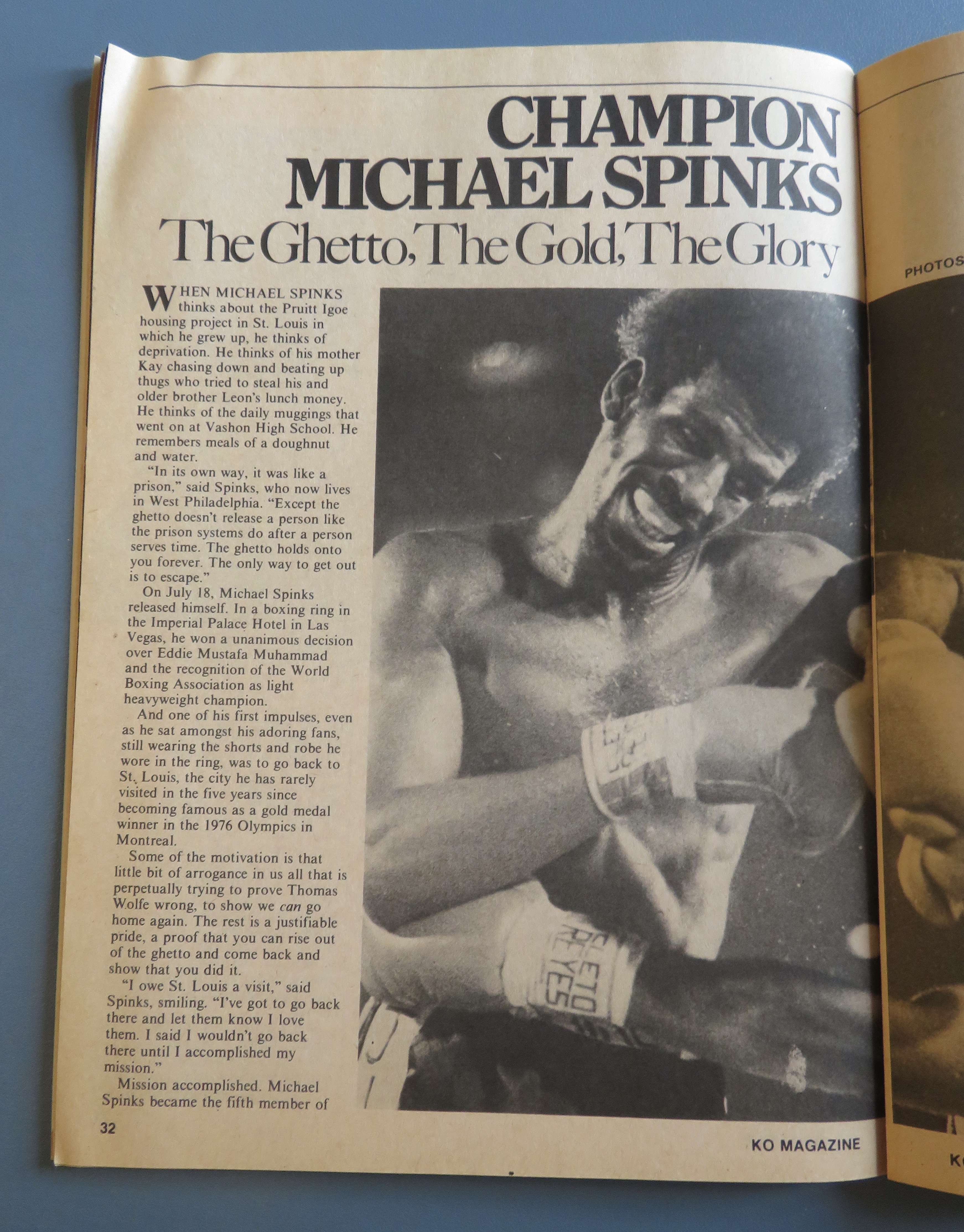 KO (Knock Out) Magazine December 1981 Michael Spinks