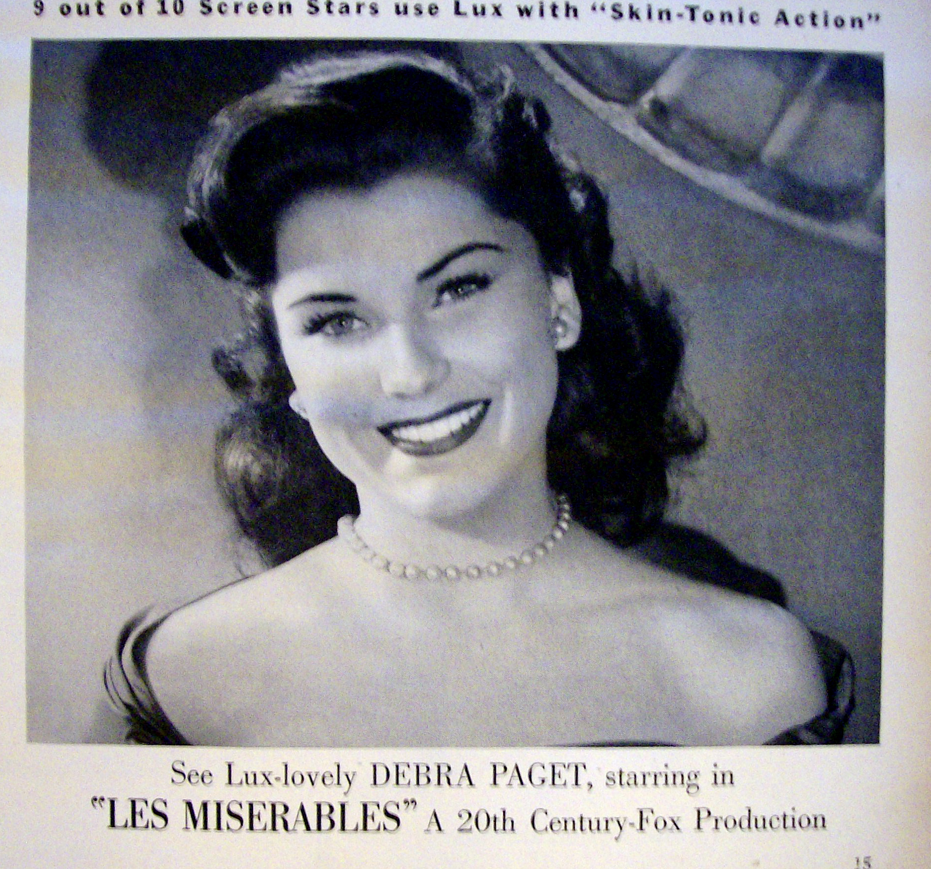 Vintage Ad: 1952 Lux Soap with Debra Paget