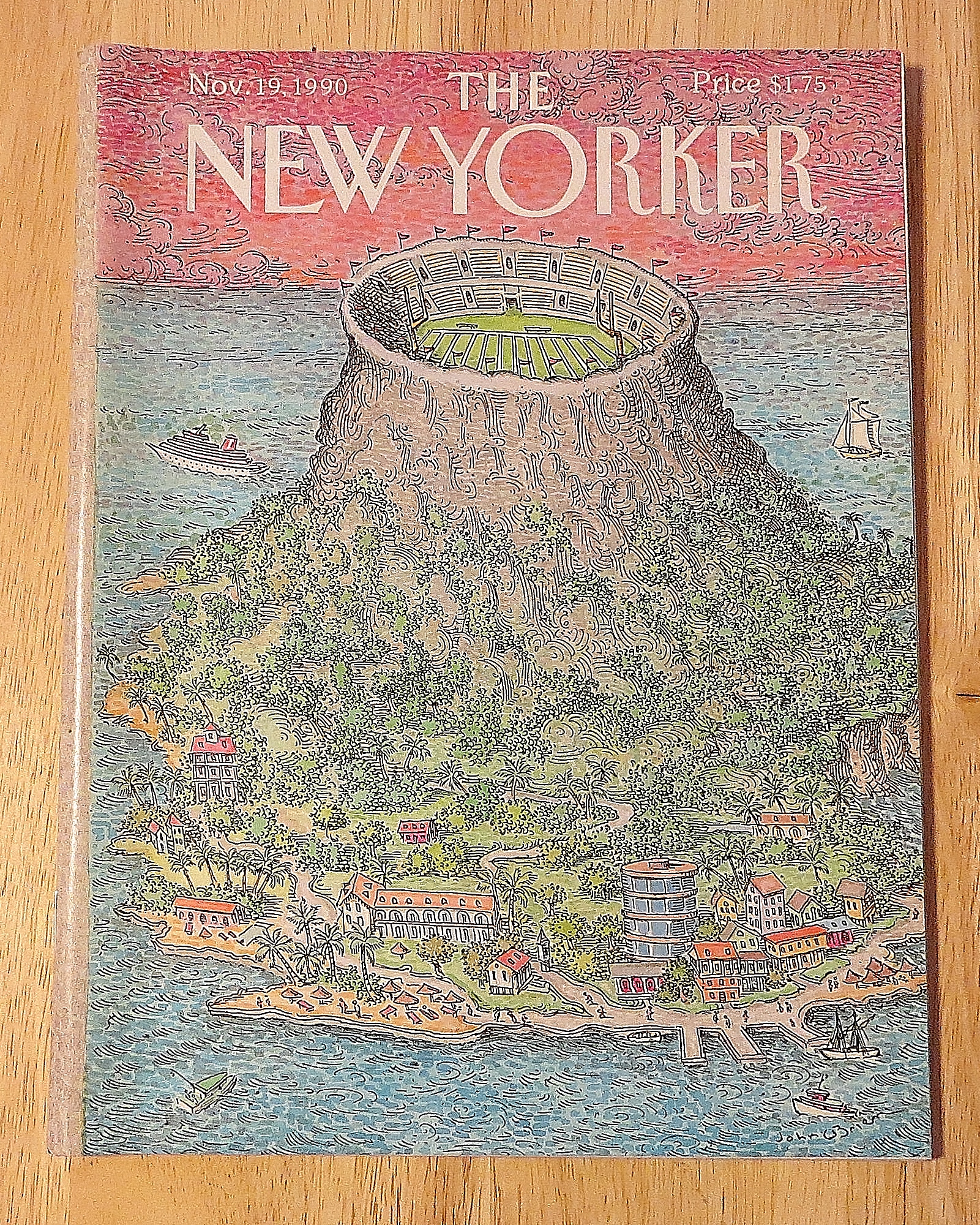 New Yorker Magazine November 19, 1990 Island Football