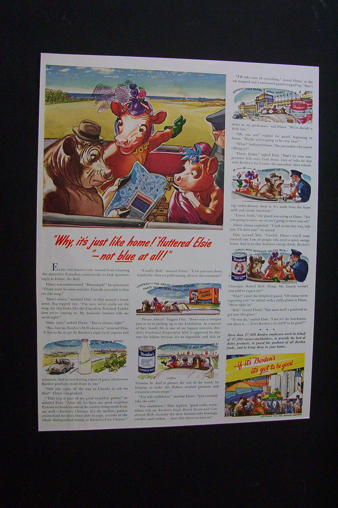 1941 Dual Ad: Lockheed  &  Borden's Evaporated Milk