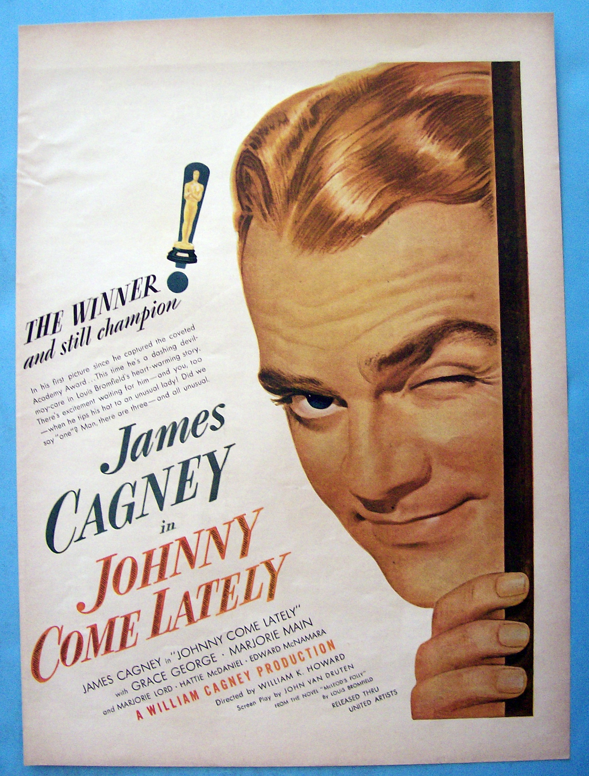1942 Johnny Come Lately with James Cagney Winking Eye